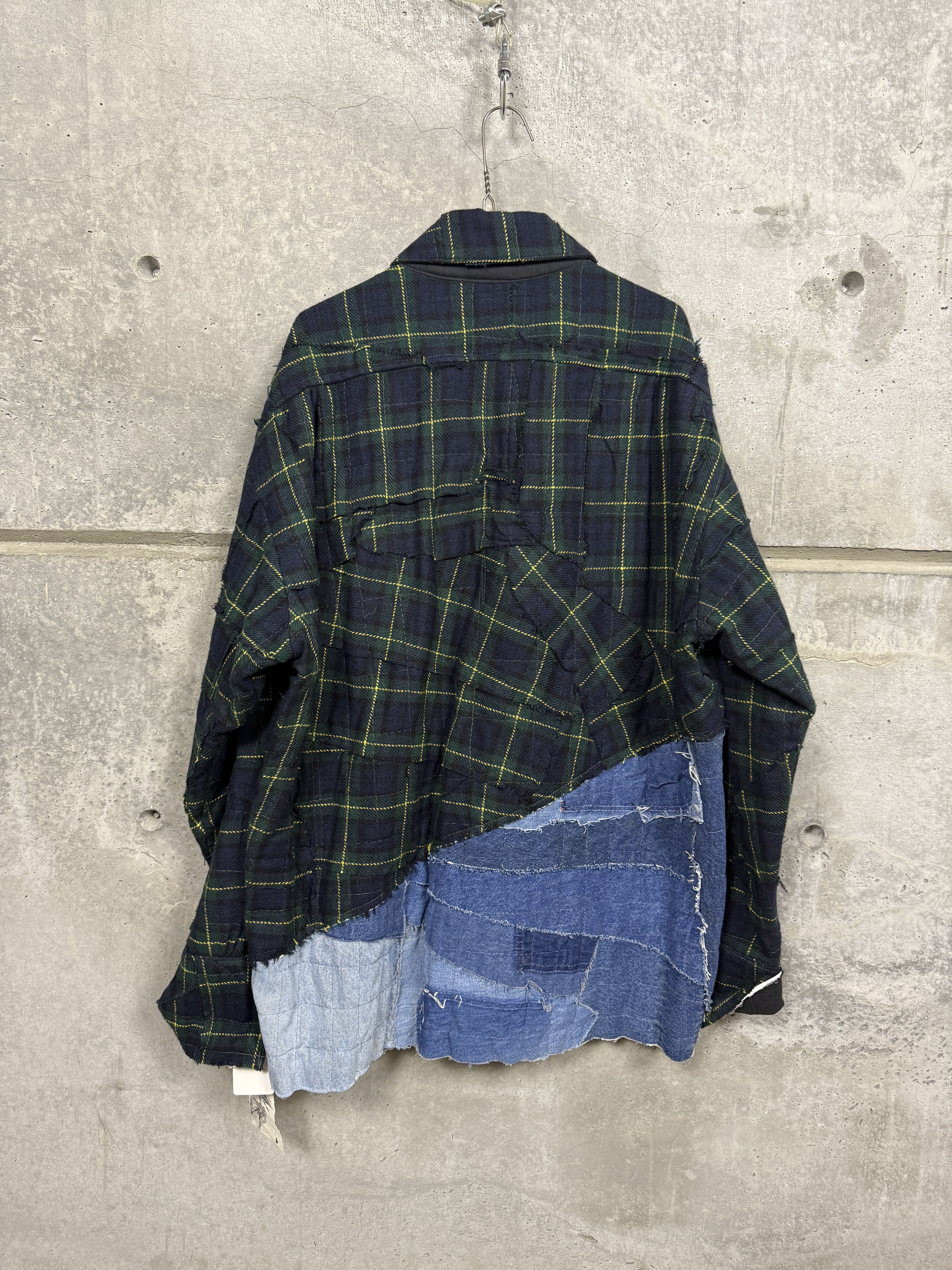 Greg Lauren $1600 Greg Lauren Green Stitchwork Boxy Jacket Size US XL / EU 56 / 4 - 2 Thumbnail