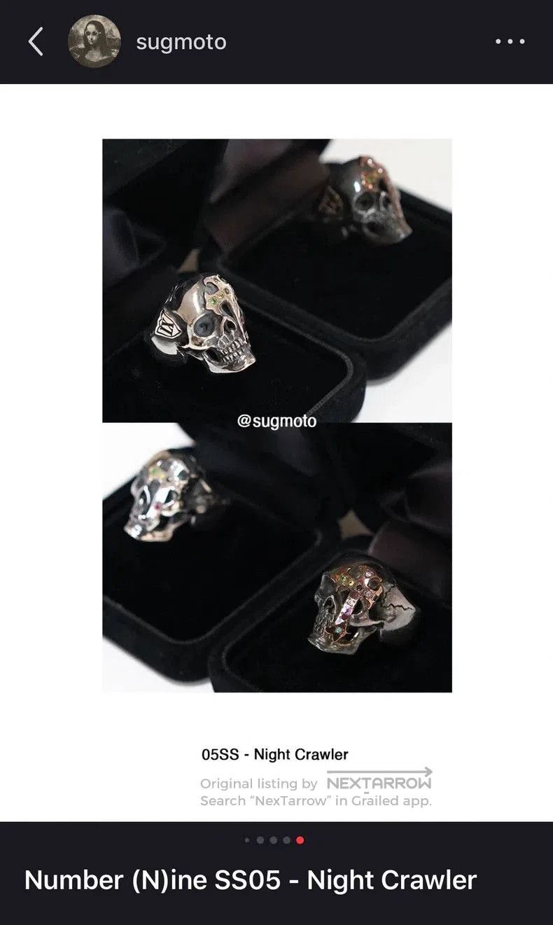 Number (N)ine Colorful Skull Cross Ring by Number (N)ine. jp size 19 Size ONE SIZE - 8 Thumbnail