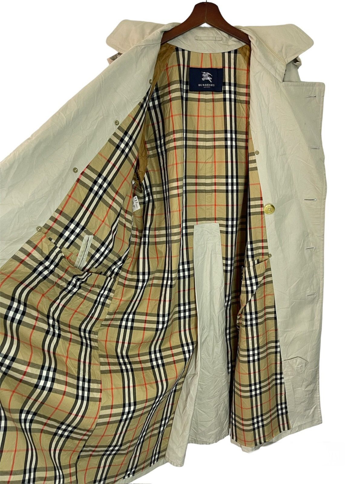 Burberry Prorsum VINTAGE ICONIC BURBERRYS LONDON BEIGE DOUBLE BREAST TRENCH Size US L / EU 52-54 / 3 - 2 Thumbnail