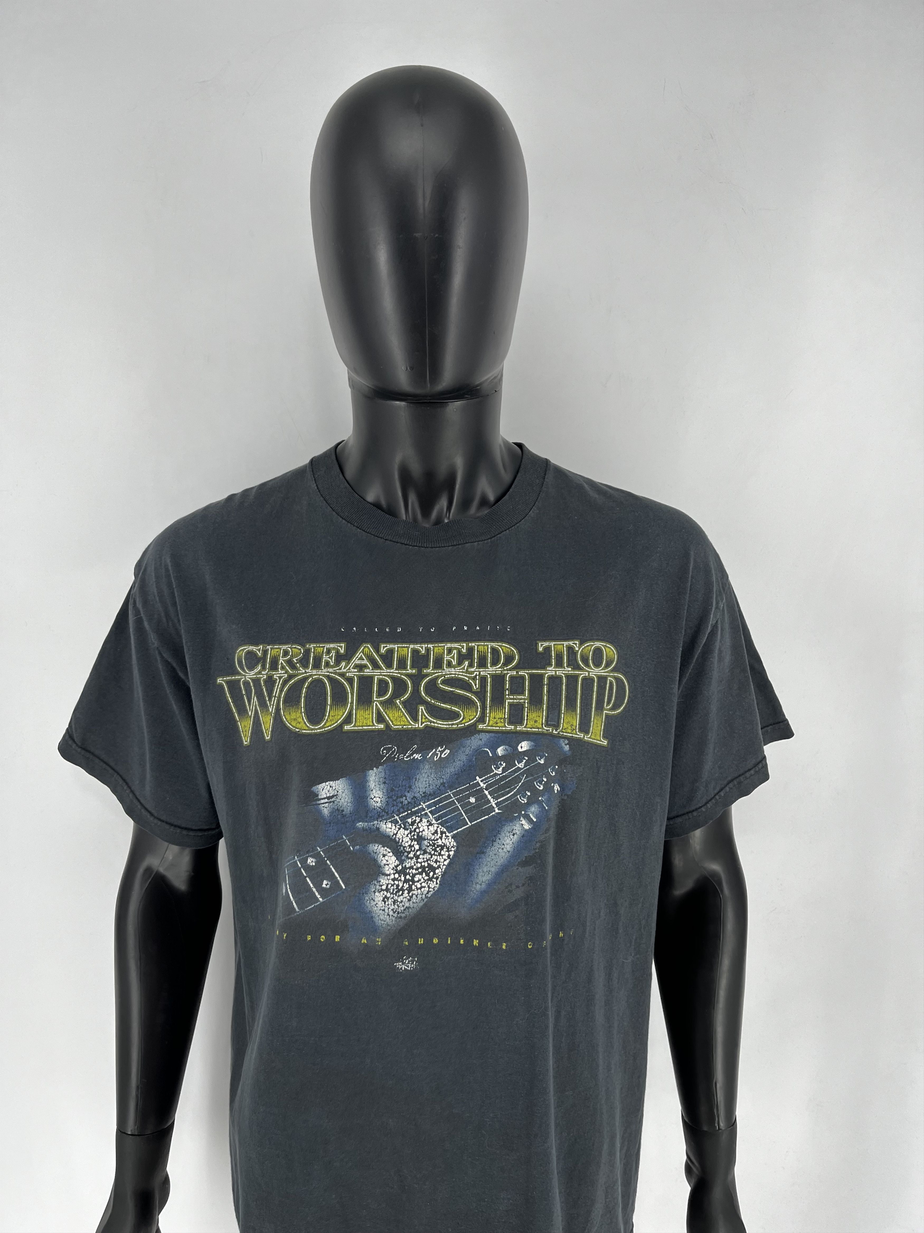 Band Tees Vintage Created To Worship Shirt Mens Large Black 1990s Size US L / EU 52-54 / 3 - 6 Thumbnail