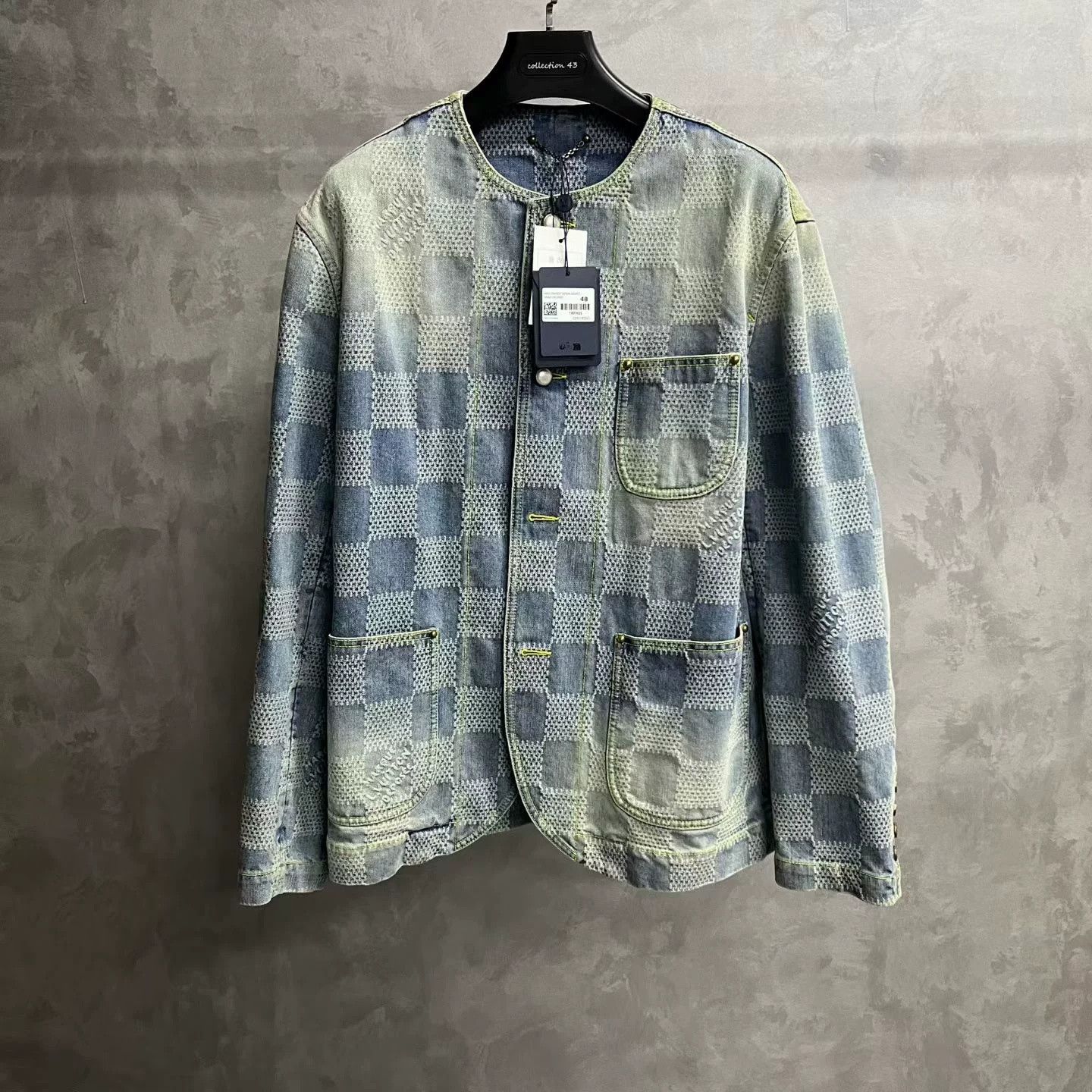 Louis Vuitton Louis Vuitton Blue Check Denim Jacket Size US M / EU 48-50 / 2 - 5 Thumbnail