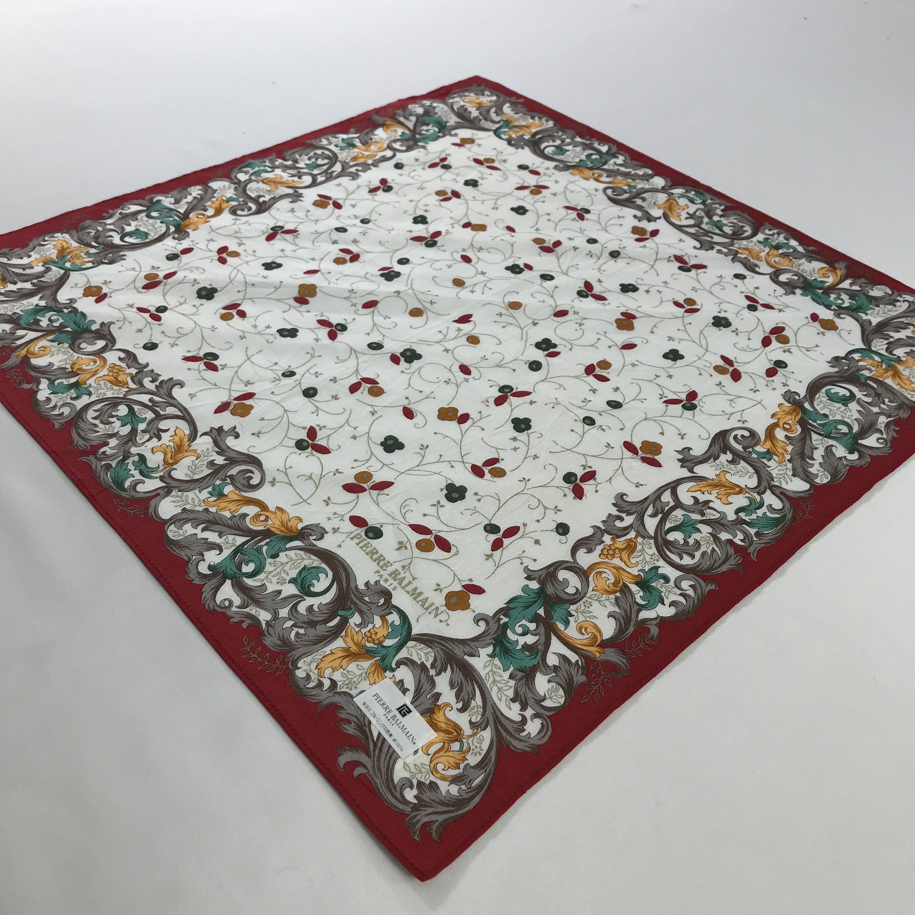 Pierre Balmain × Vintage Pierre Balmain Bandana / Handkerchief / Neckerchief - S1159 Size ONE SIZE - 2 Thumbnail
