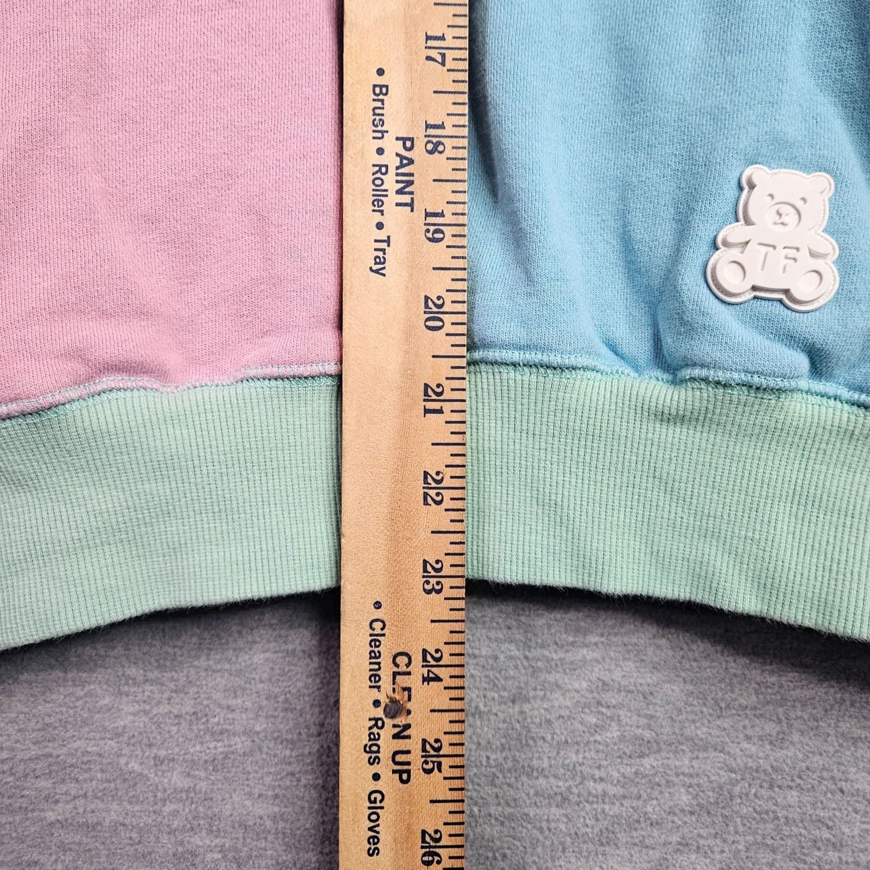 Teddy Fresh Teddy Fresh Womens Pastel Patchwork Hoodie Pullover Colorblock Size S Multicolor Logo Raglan Sleeve Long Sleeve Fleece Cotton Polyester Sweatshirt Size S / US 4 / IT 40 - 7 Thumbnail