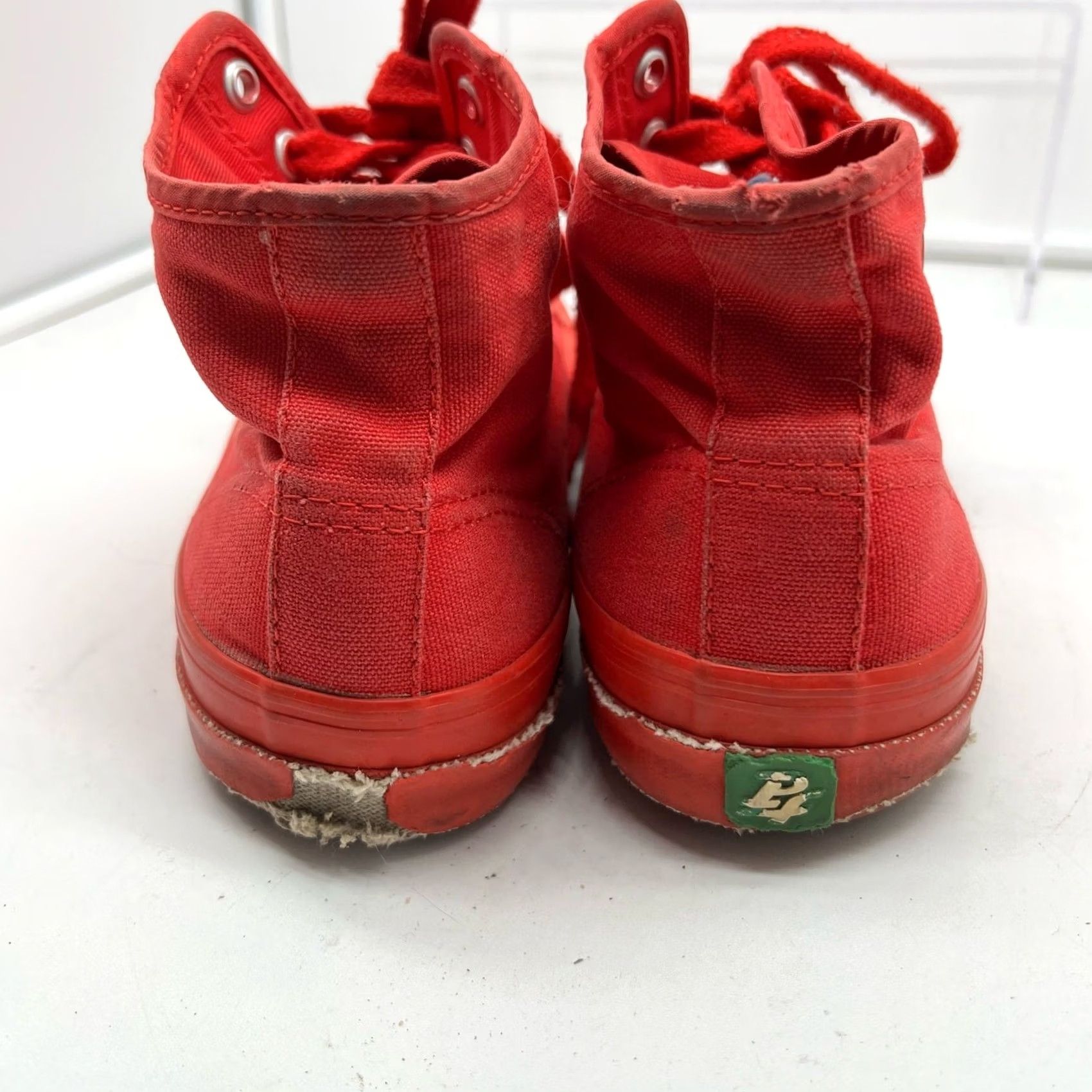 Vintage PF Flyers Shoes Womens 8.5 Center Hi Red Canvas High Top Sneakers Skate Womens Shoes Red 8.5 Sneakers Size M / US 6-8 / IT 42-44 - 6 Thumbnail
