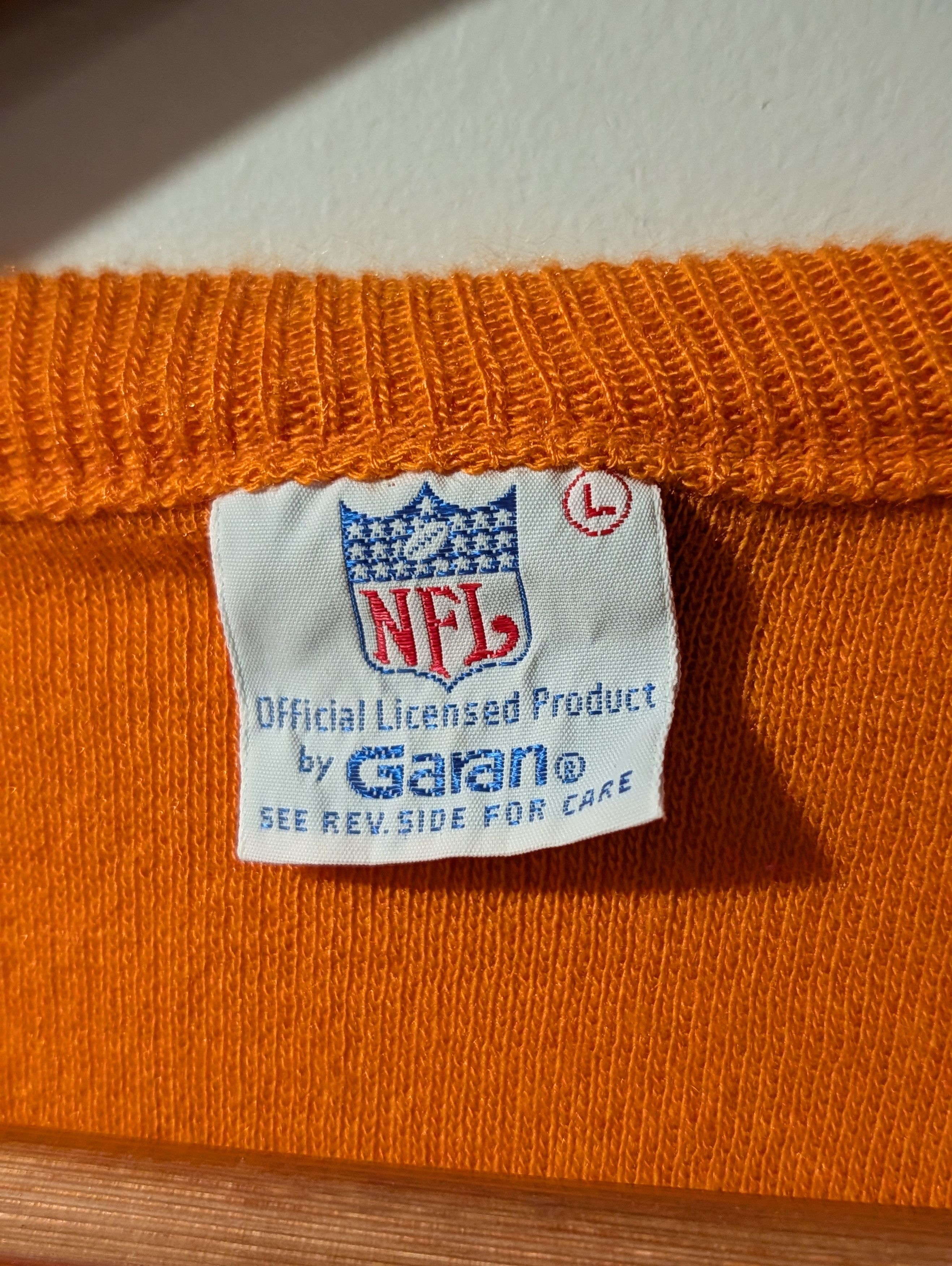 NFL Vtg Miami Dolphins NFL Football V Neck Sweater Garan 80s Size US L / EU 52-54 / 3 - 3 Thumbnail