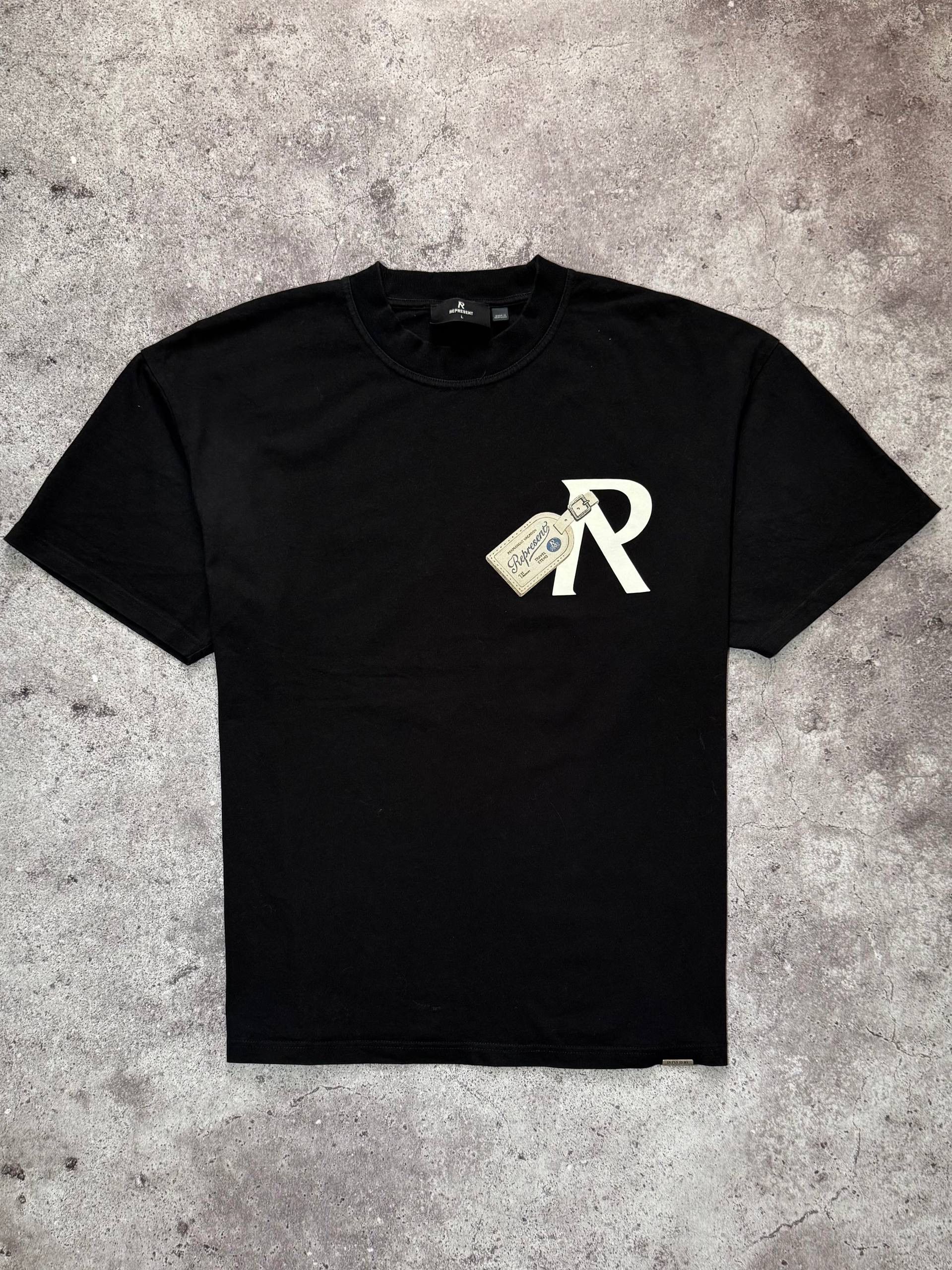 Represent Clo. Represent Permanent Vacation Black Big Printed Logo T-shirt Size US L / EU 52-54 / 3 - 4 Thumbnail
