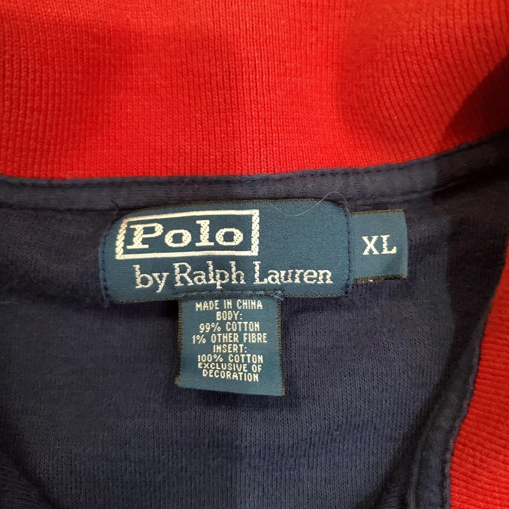 Polo Ralph Lauren Polo Ralph Lauren Track Jacket Mens XL Blue Red Full Zip Embroidered Crest Logo Size US XL / EU 56 / 4 - 6 Thumbnail