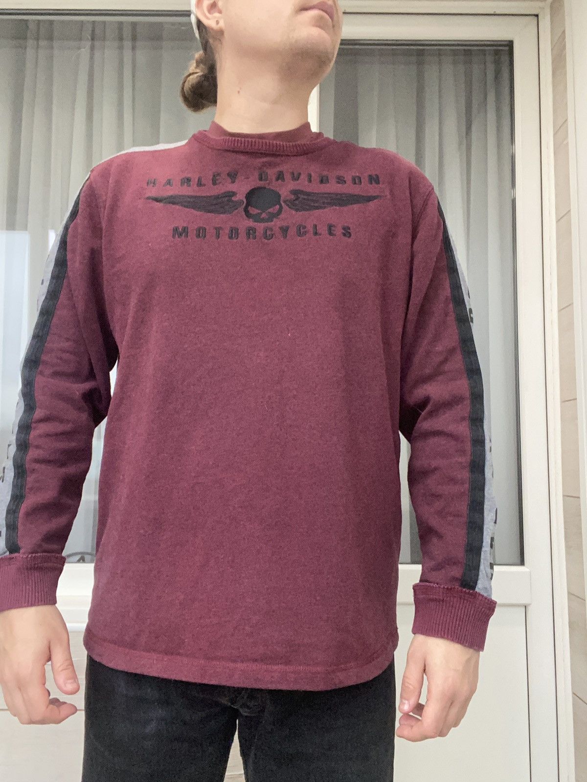 Harley Davidson × Vintage Harley Davidson Motorcycles Skull logo vintage sweatshirt Size US L / EU 52-54 / 3 - 4 Thumbnail