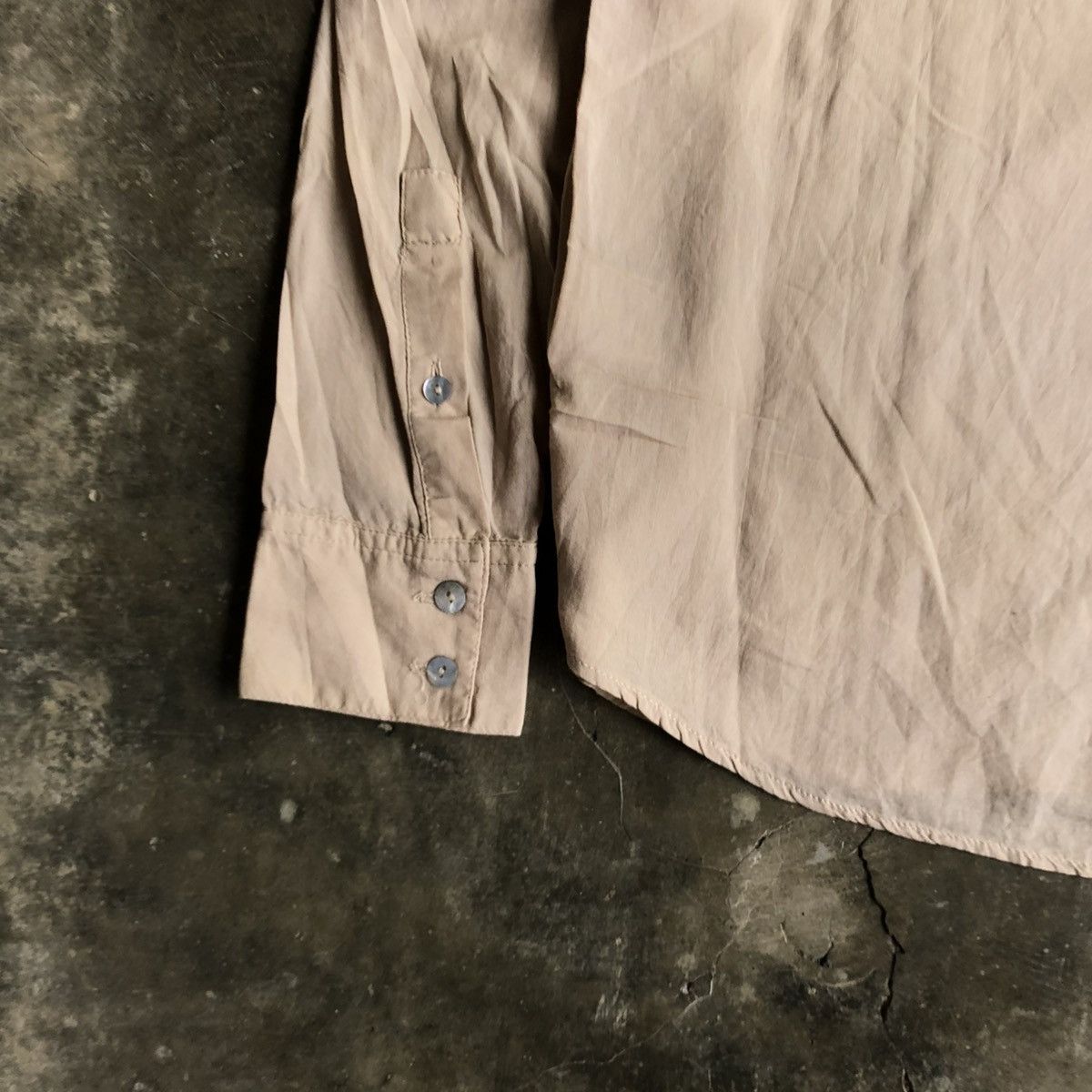 2000s GOA Soft Light Weight Shirt Button Up Beige Lgb