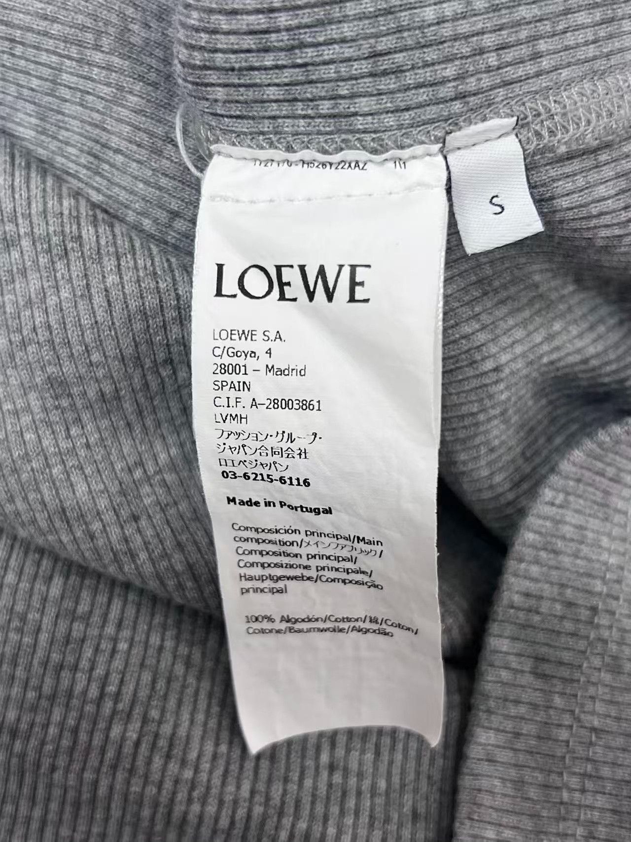 Loewe Loewe Grey Embroidered Logo Long-Sleeve Top S Size US S / EU 44-46 / 1 - 5 Thumbnail
