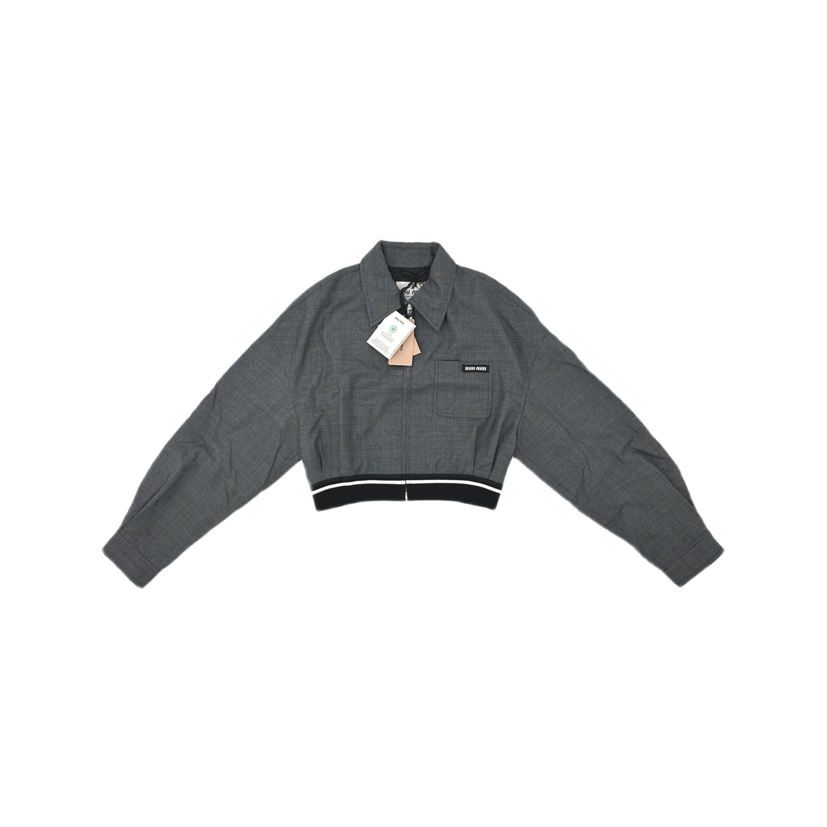 Miu Miu Miu Miu Wool Zip Jacket Size IT 40 Size S / US 4 / IT 40 - 1 Thumbnail