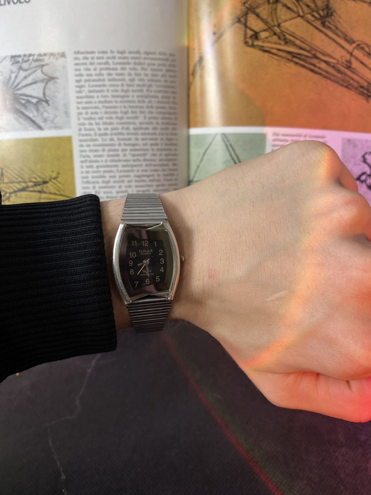 Japanese Brand × Jewelry × Vintage Unique Omax Watch Silver Black Size ONE SIZE - 1 Thumbnail