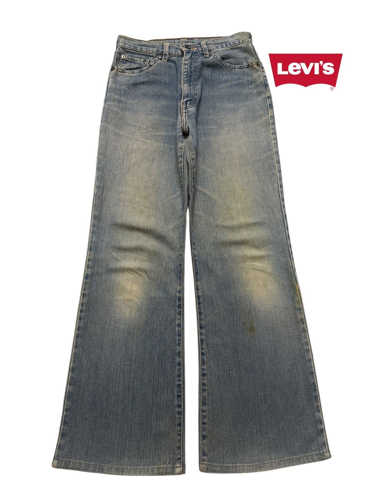 Levi's Vintage 90s Levis 557 Blue Mud Wash Wide Leg Bootcut Loose Size US 28 / EU 44 - 1 Thumbnail