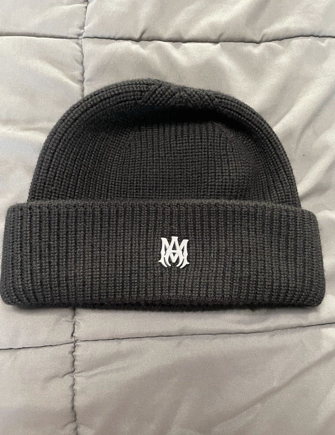 Amiri AMIRI Logo Virgin Wool Black Beanie Size ONE SIZE - 1 Thumbnail