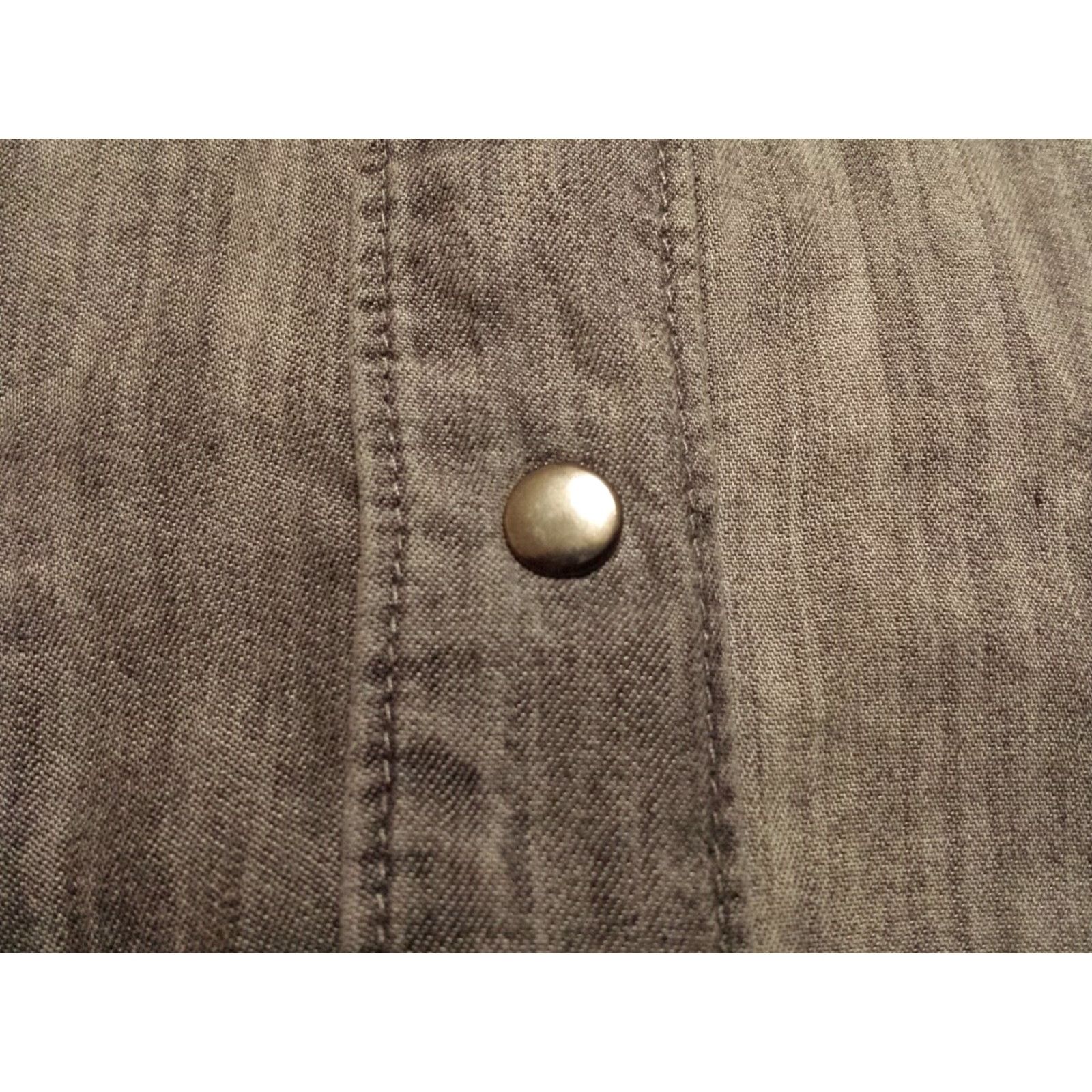 Rails Rails Womens Shirt Small Long Sleeve Snap Button-Front Solid Gray Lyocell Size S / US 4 / IT 40 - 4 Thumbnail