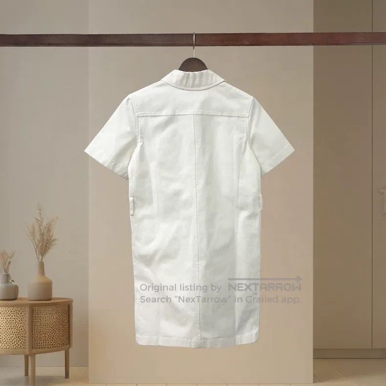 Hermes Hermes Solid Color Half-Zip Short Sleeve Dress - Grey-Whit Size XS / US 0-2 / IT 36-38 - 2 Thumbnail