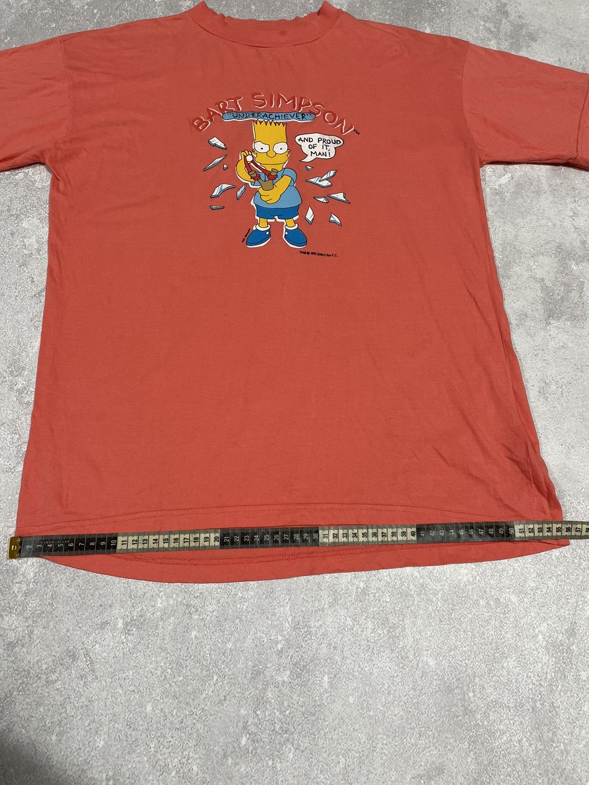 The Simpsons × Vintage RARE OG The Simpsons 1991 Bart Simpson White Promo Tee Size US L / EU 52-54 / 3 - 6 Thumbnail
