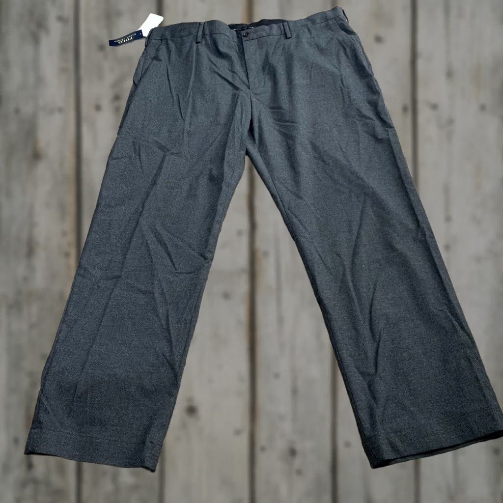 Polo Ralph Lauren Polo Ralph Lauren Dress Pants Mens 40x30 Gray Heather Stretch Straight Flat Front Zipper Button Pockets Classic USA Dress Pants Mens 40 Regular Gray Size US L / EU 52-54 / 3 - 1 Thumbnail
