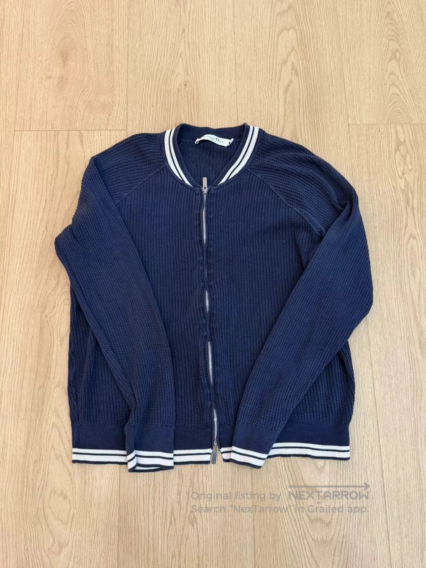 Japanese Brand Dior Navy Embroidered Number 8 Zip Hoodie. Size S / US 4 / IT 40 - 2 Thumbnail