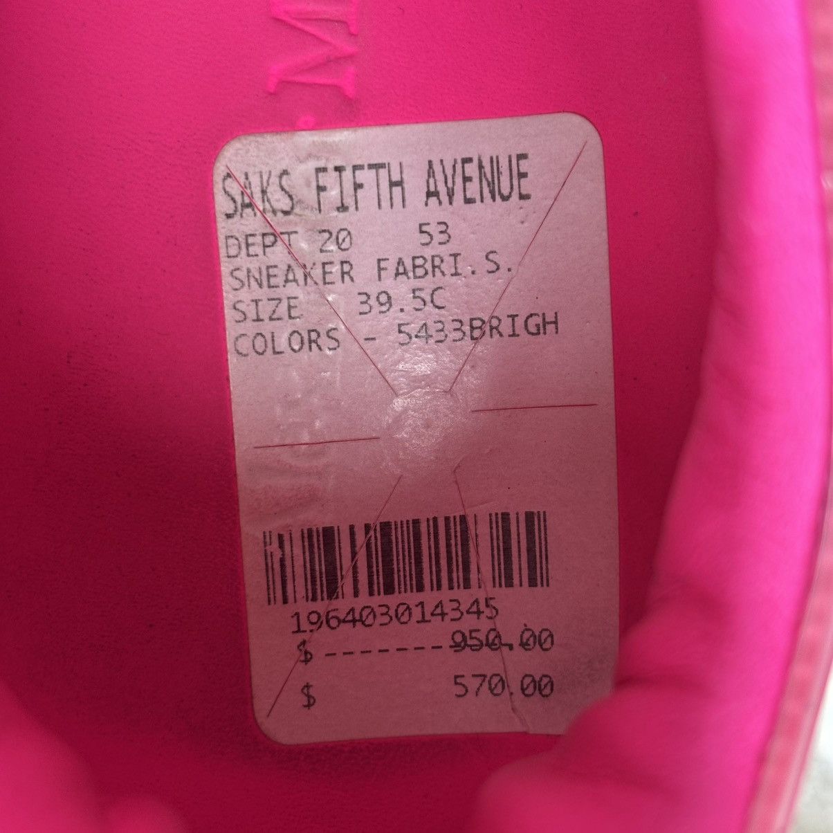 Alexander McQueen Size 6.5-Alexander McQueen Oversized Bright PinkGlitter used Size US 6.5 / EU 39-40 - 5 Thumbnail