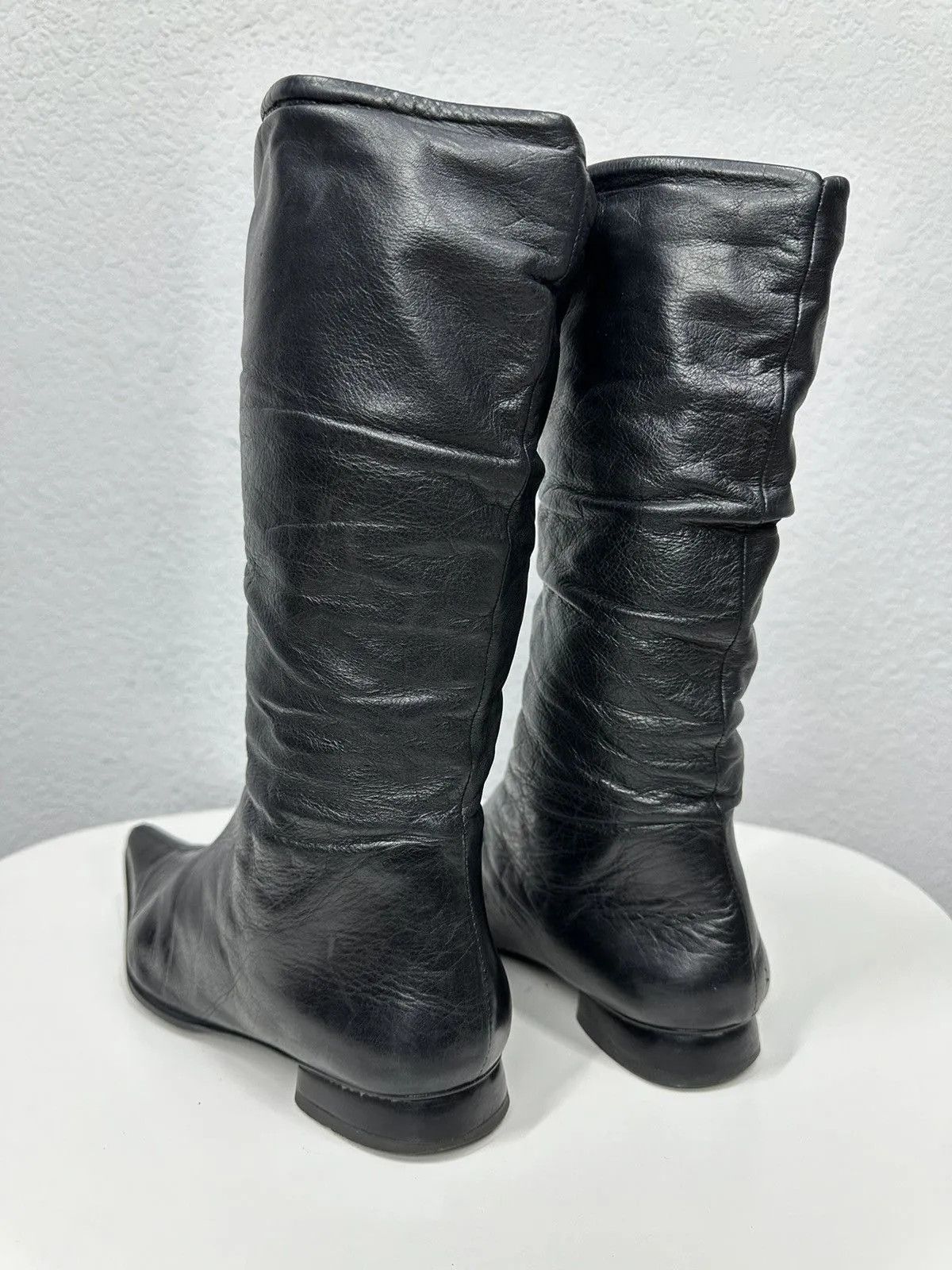 If Six Was Nine Vintage Western Cowboys Leather Boots High Heels Y2k Rare Size US 7 / IT 37 - 6 Thumbnail