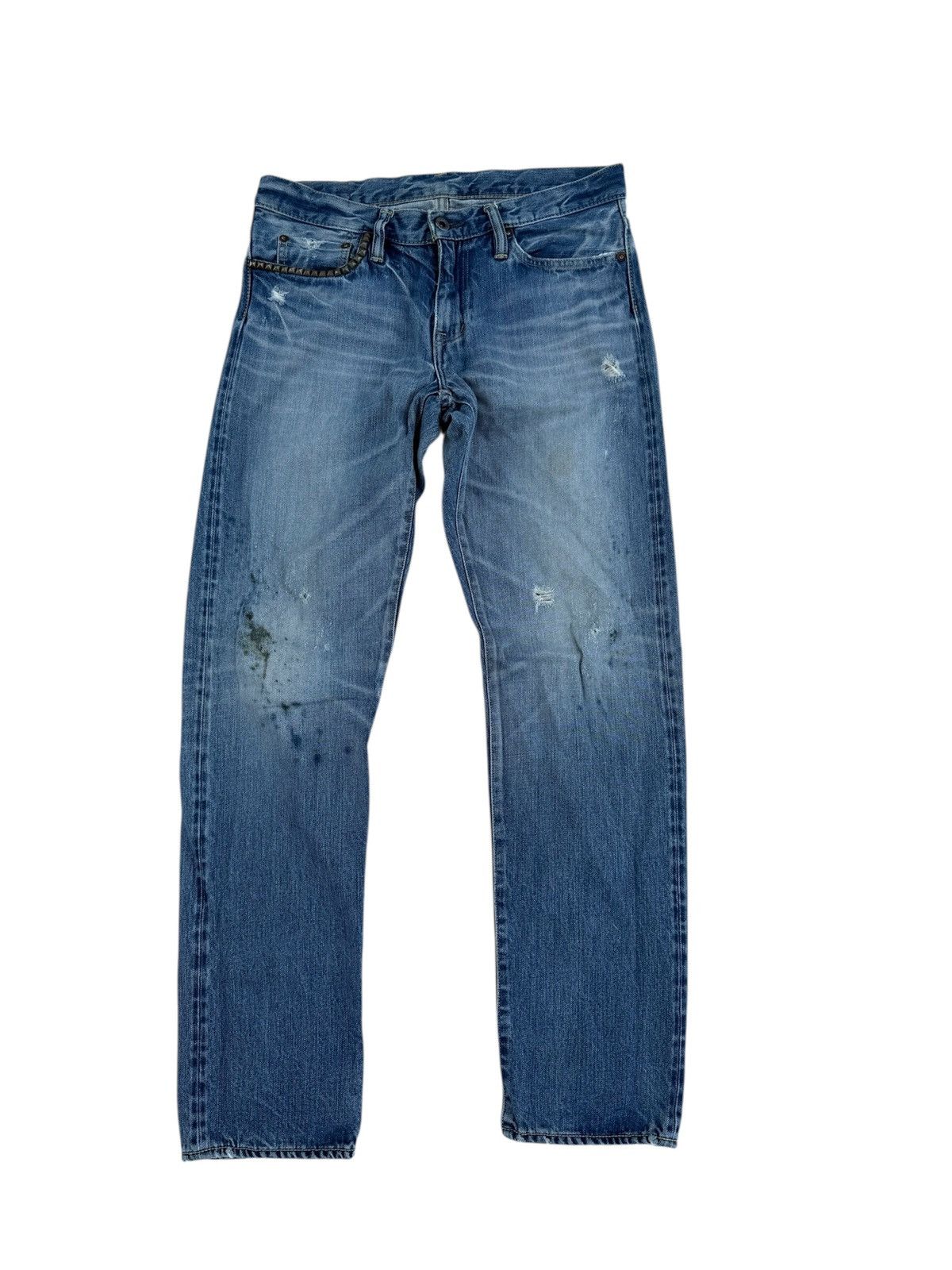 Hysteric Glamour HYSTERIC GLAMOUR SELVEDGE DISTRESSED STYLE JEANS Size US 33 - 1 Thumbnail