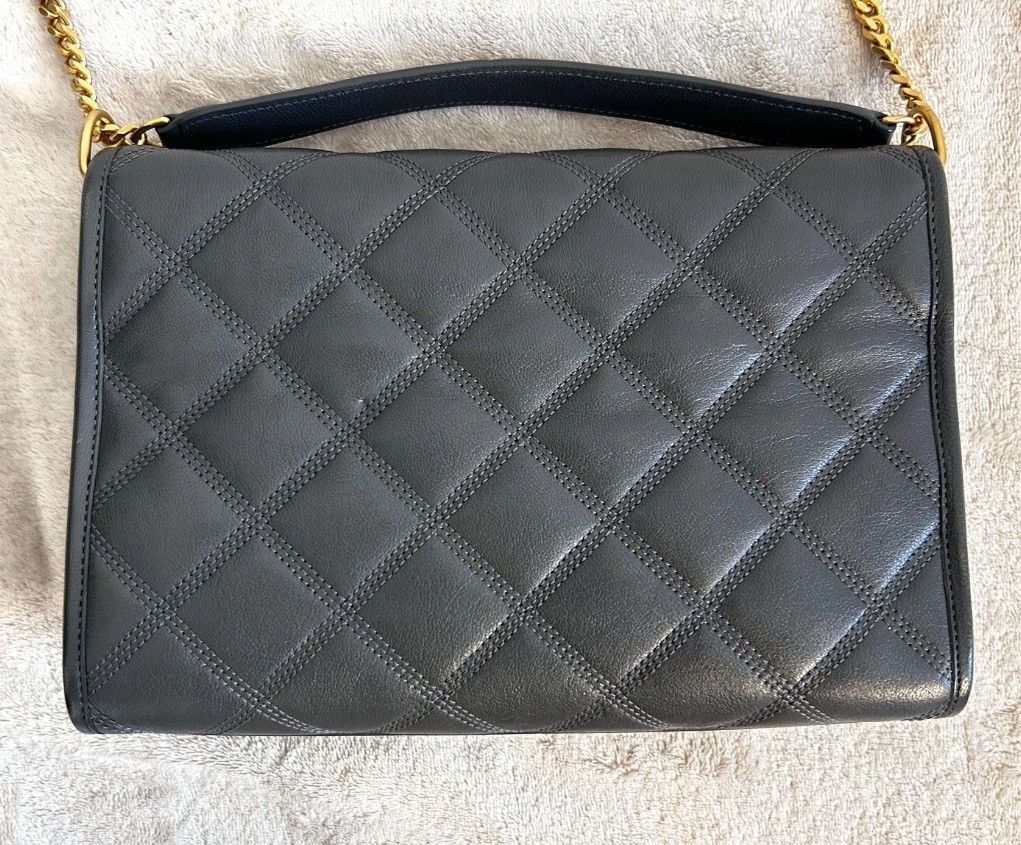 Saint Laurent Paris Saint Laurent Becky Bag - Stormy Grey / Gold Size ONE SIZE - 9 Thumbnail