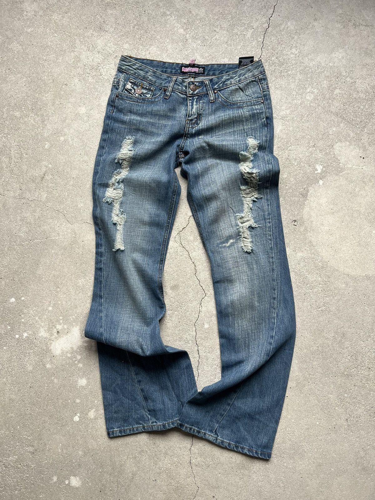 Hysteric Glamour × If Six Was Nine × Le Grande Bleu (L.G.B.) Rare Flared Distressed IfSixWasNine Junya LGB vintage jeans Size 28" / US 6 / IT 42 - 3 Thumbnail