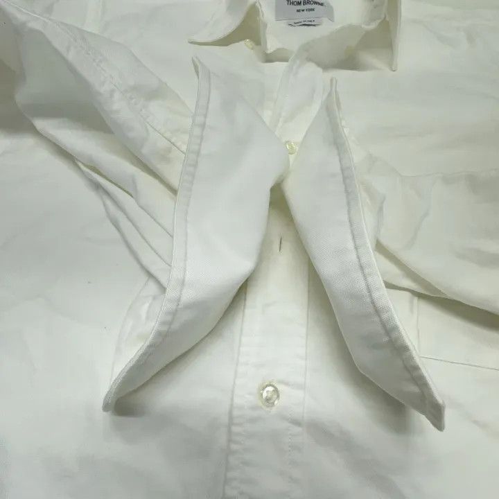 Thom Browne Thom Browne Classic Long Sleeve Shirt with Stripes -2507 Size US M / EU 48-50 / 2 - 3 Thumbnail