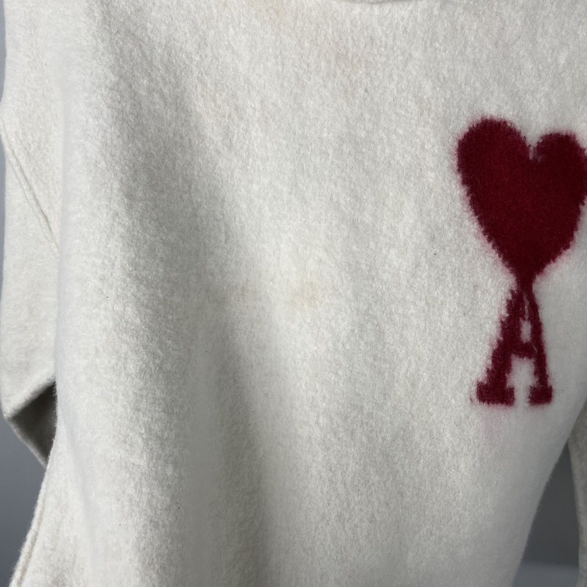 AMI AMI Alexandre Mattiussi Turtleneck Sweater White/Red sz M-L Size M / US 6-8 / IT 42-44 - 9 Thumbnail