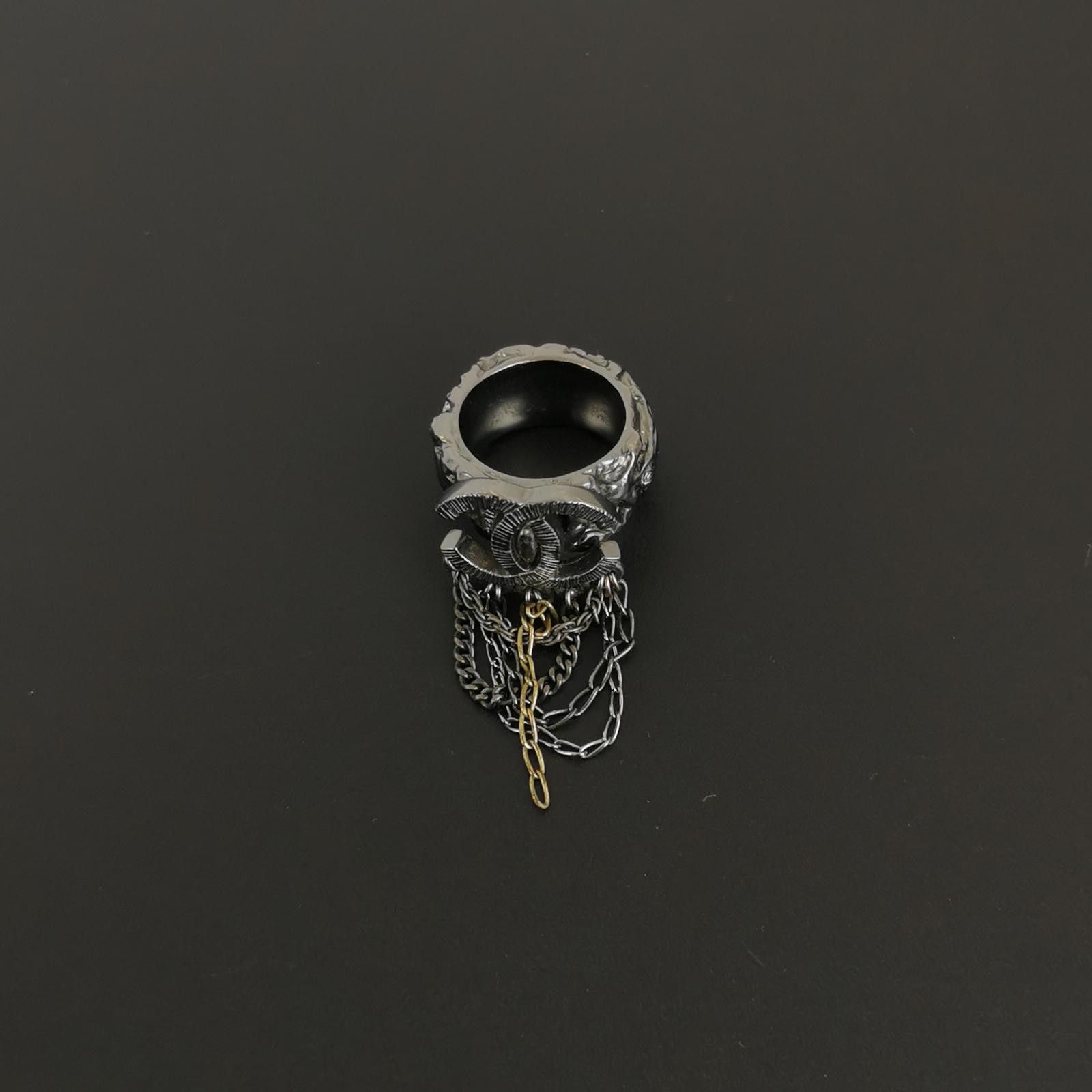 Chanel Chanel Double C Logo Ring Size 15 -z2505 Size ONE SIZE - 6 Thumbnail