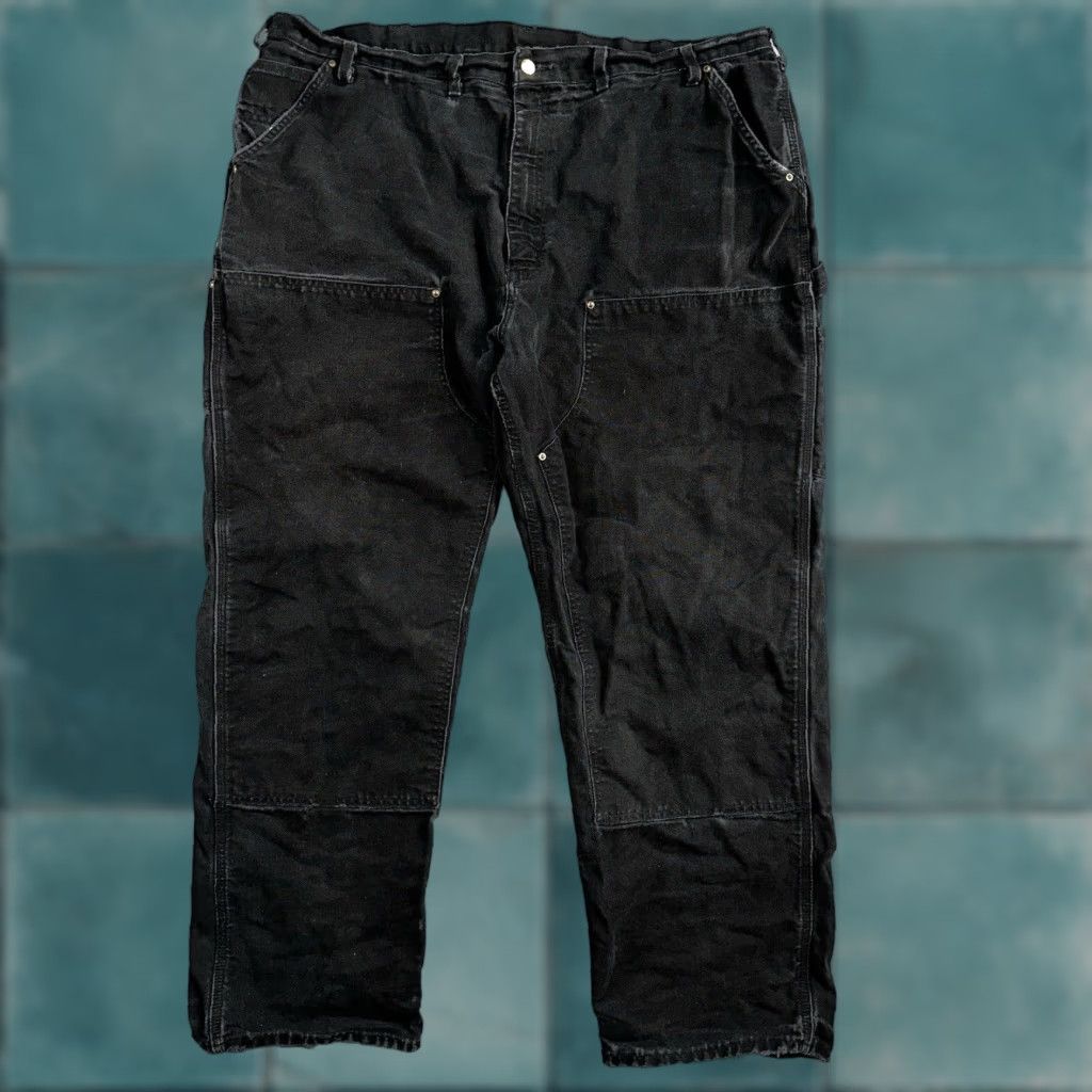 Carhartt VINTAGE Carhartt VTG Double Knee Carpenter Pants USA B01 BLK Black 42x31 Size US 42 / EU 58 - 1 Thumbnail