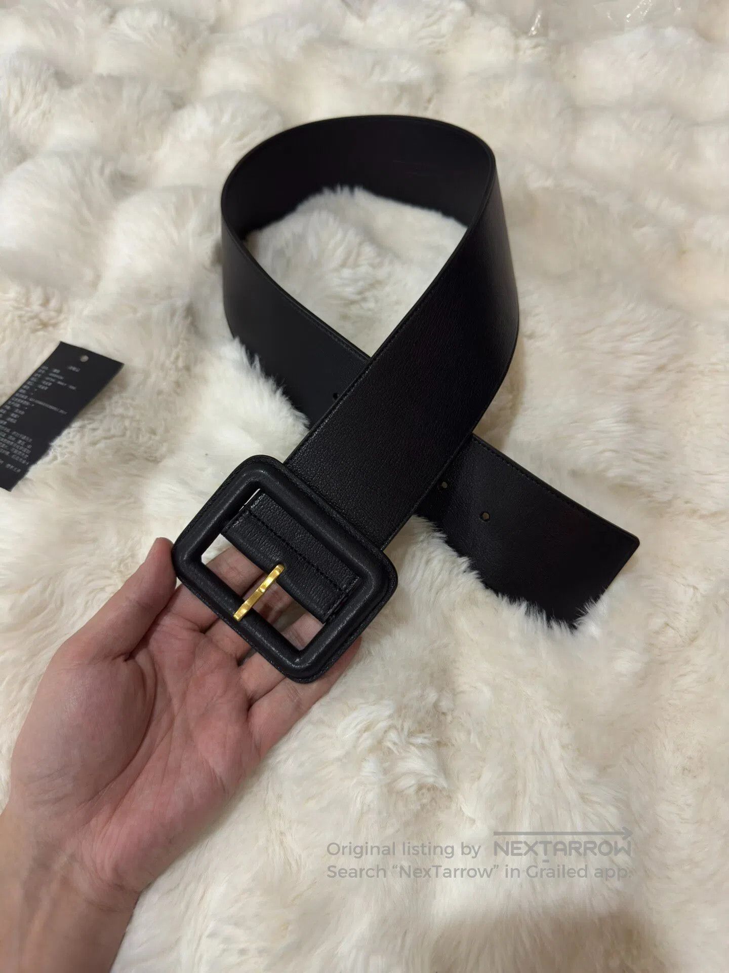 Saint Laurent Paris Saint Laurent Paris size 75 Black and Gold Women's Waist C Size ONE SIZE - 2 Thumbnail