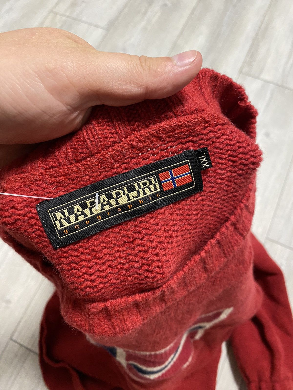 Napapijri Vintage Napapijri 90’s Norway Flag Wool Knit Sweater Size US XXL / EU 58 / 5 - 4 Thumbnail