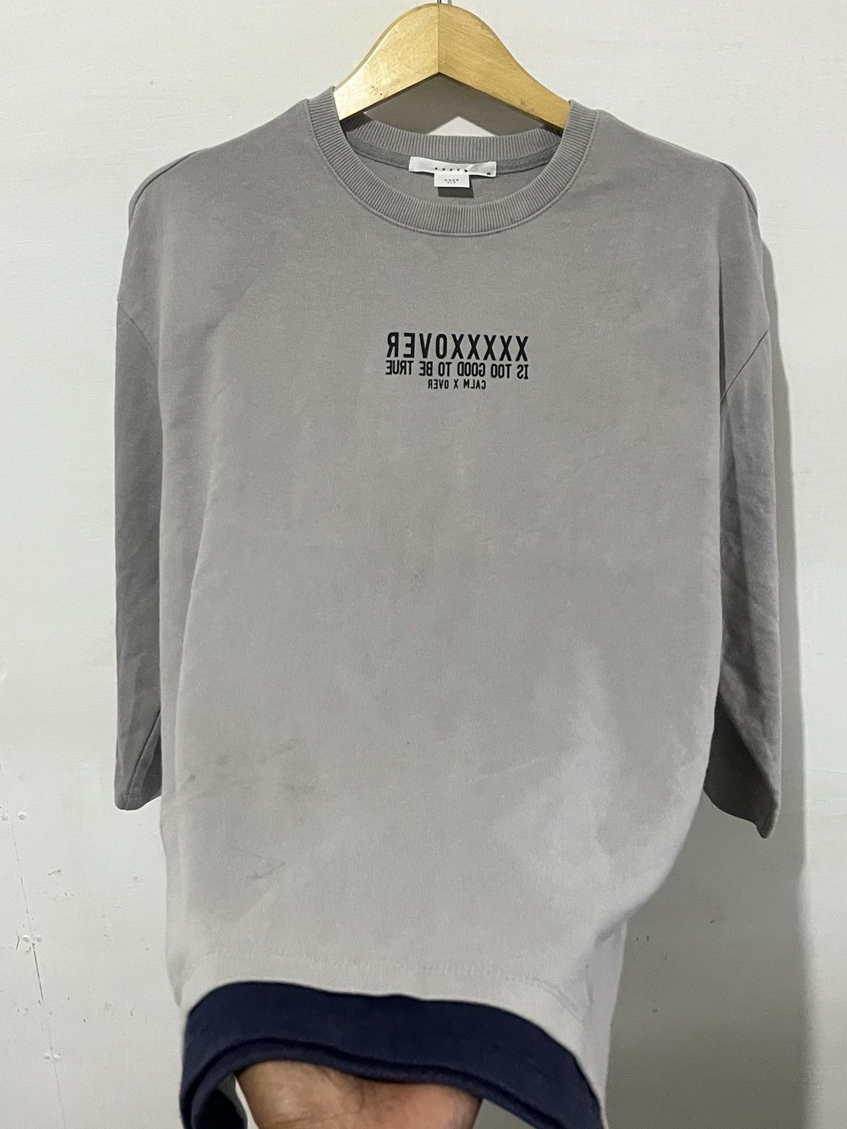 20471120 ANDEW Overfit Double Layer Sweatshirt Grey Size US L / EU 52-54 / 3 - 6 Thumbnail