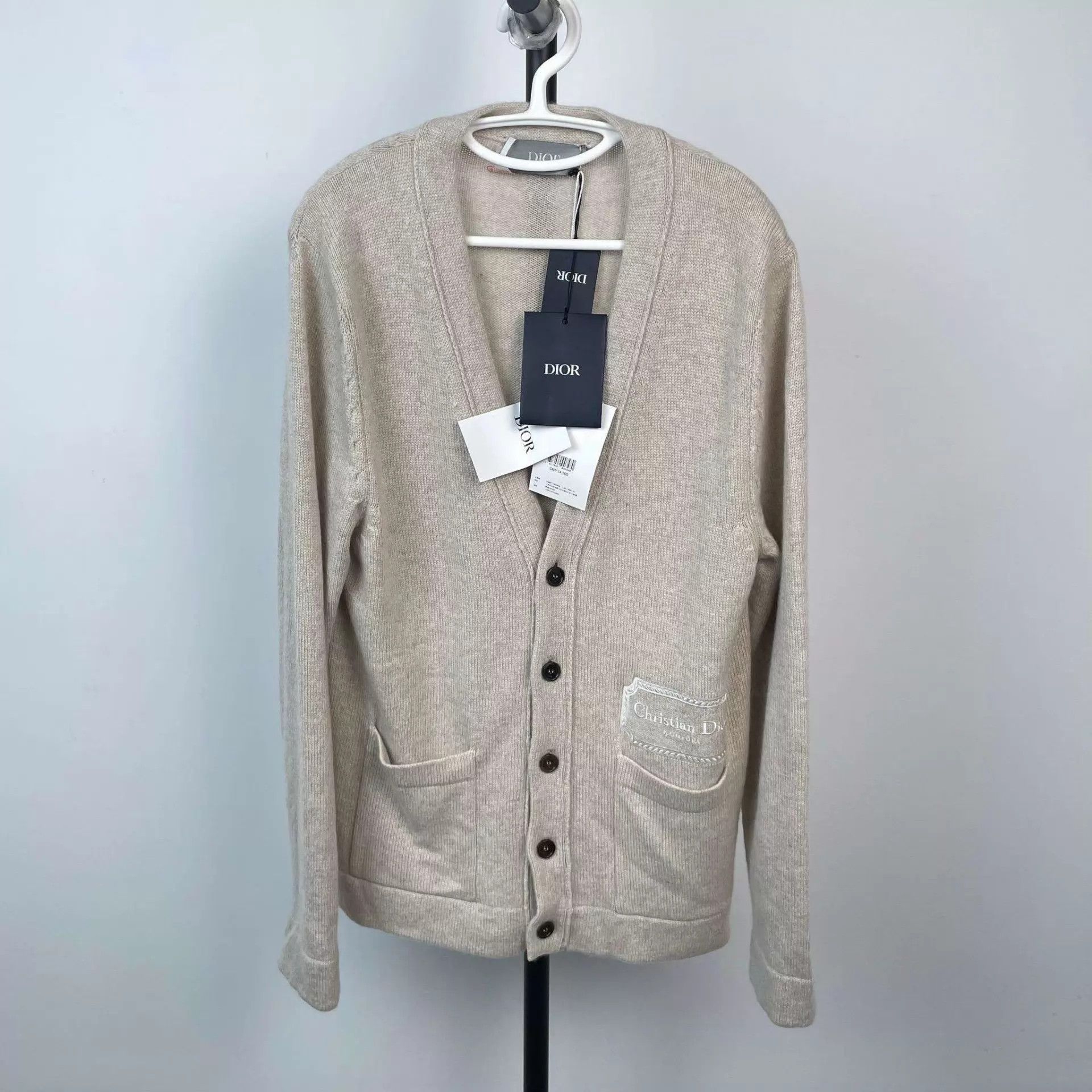 Dior Dior Cashmere Cardigan S Oatmeal Gray NWT S175 Size US S / EU 44-46 / 1 - 1 Thumbnail