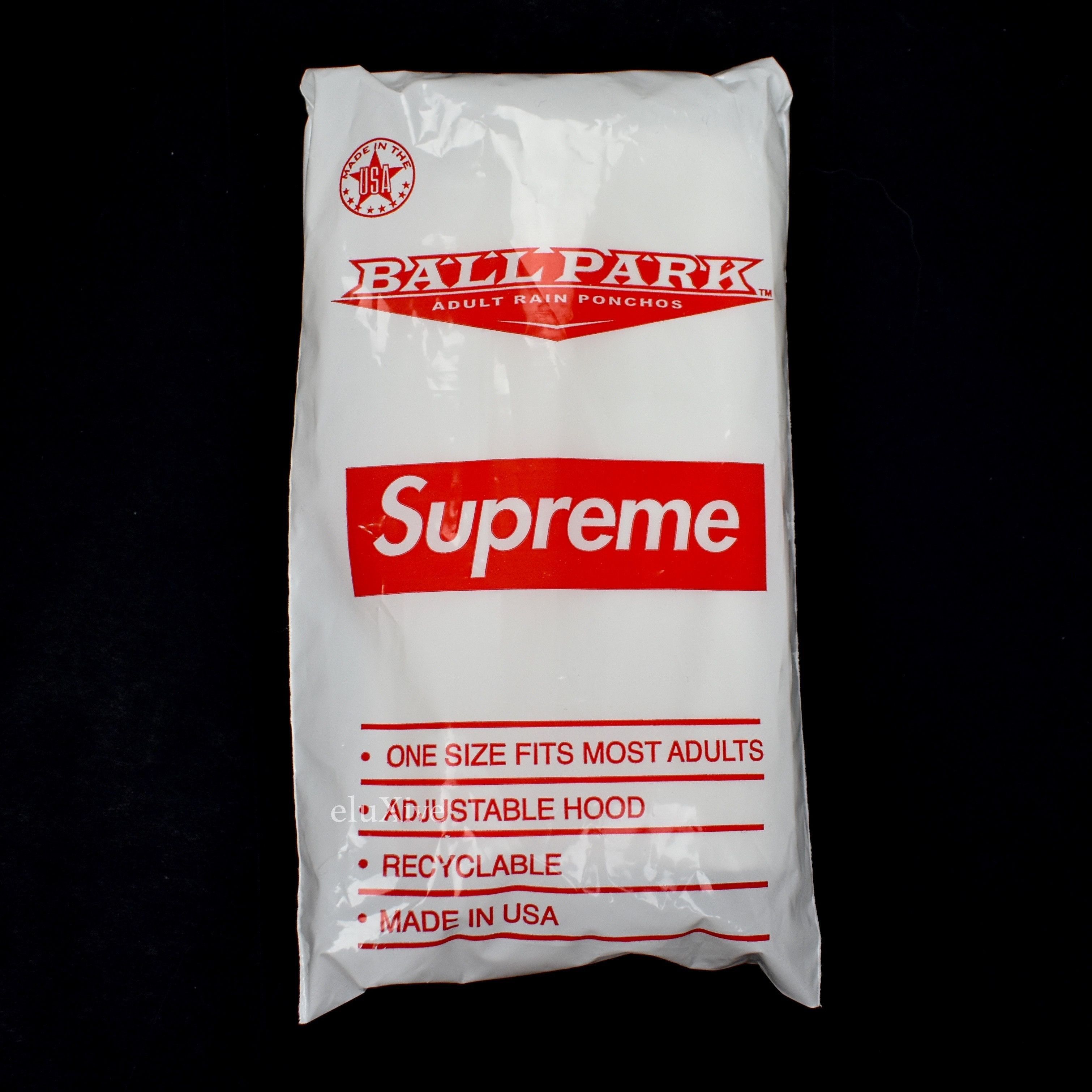Supreme Red Box Logo Ballpark Rain Poncho DS Size ONE SIZE - 1 Preview