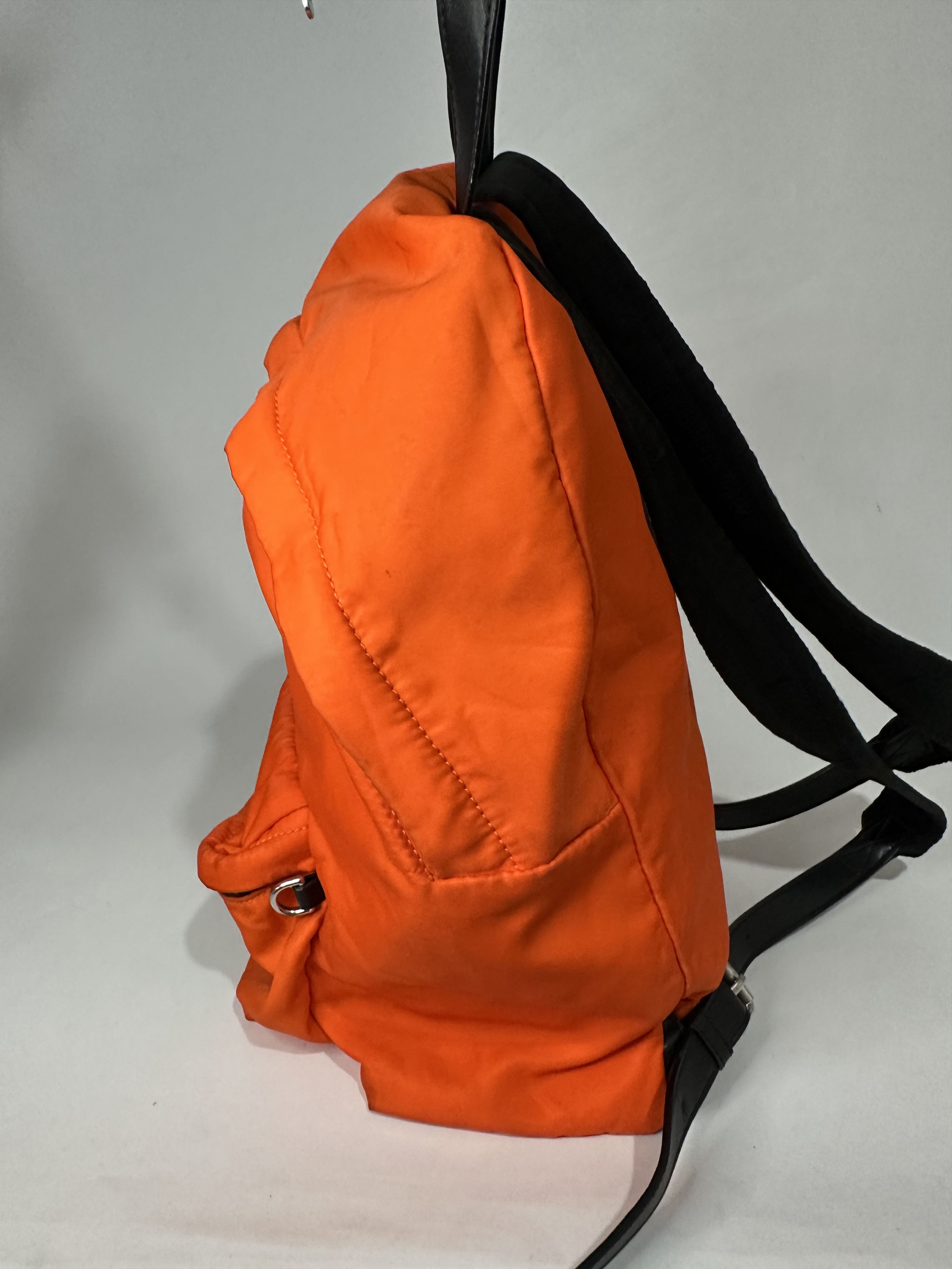 Moschino Rare Moschino Neon Orange Construction Nylon Backpack. Size ONE SIZE - 4 Thumbnail