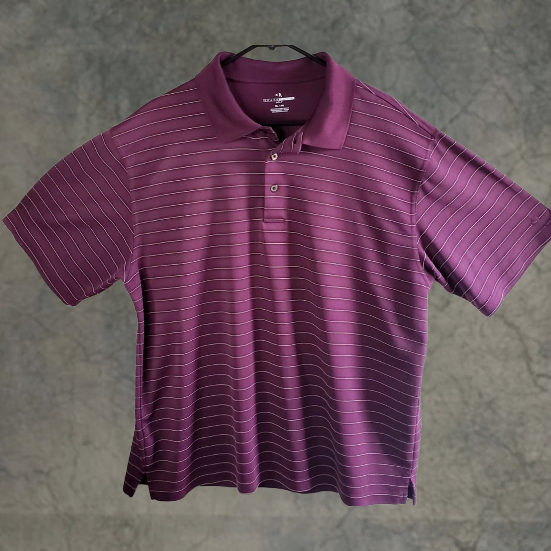 Vintage VINTAGE Grand Slam Men XL Purple Striped Short Sleeve Polo Golf Shirt Size US XL / EU 56 / 4 - 1 Thumbnail