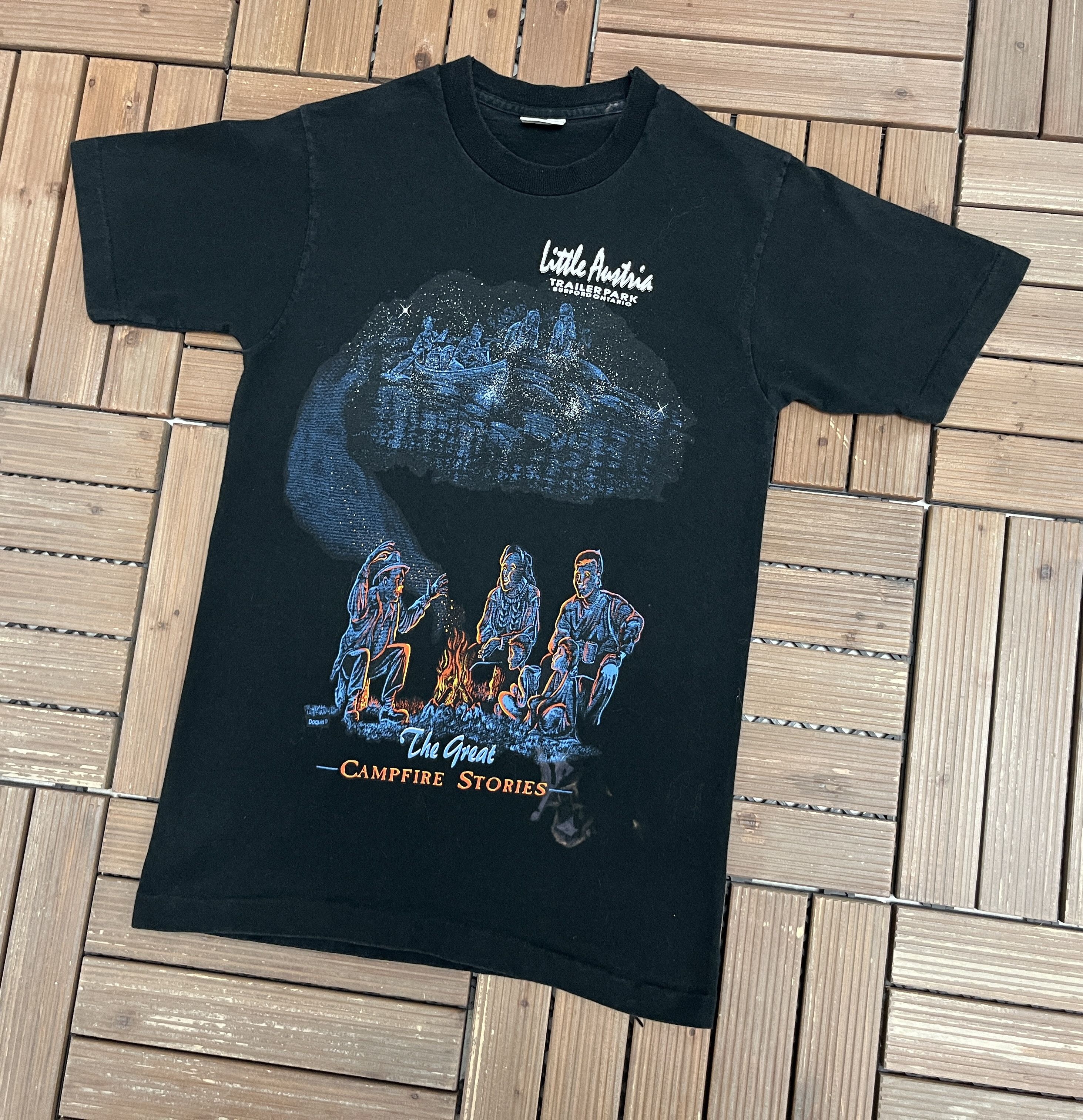 Vintage Little Austria Trailer Park Vintage Black T-Shirt Tee Size US S / EU 44-46 / 1 - 3 Thumbnail