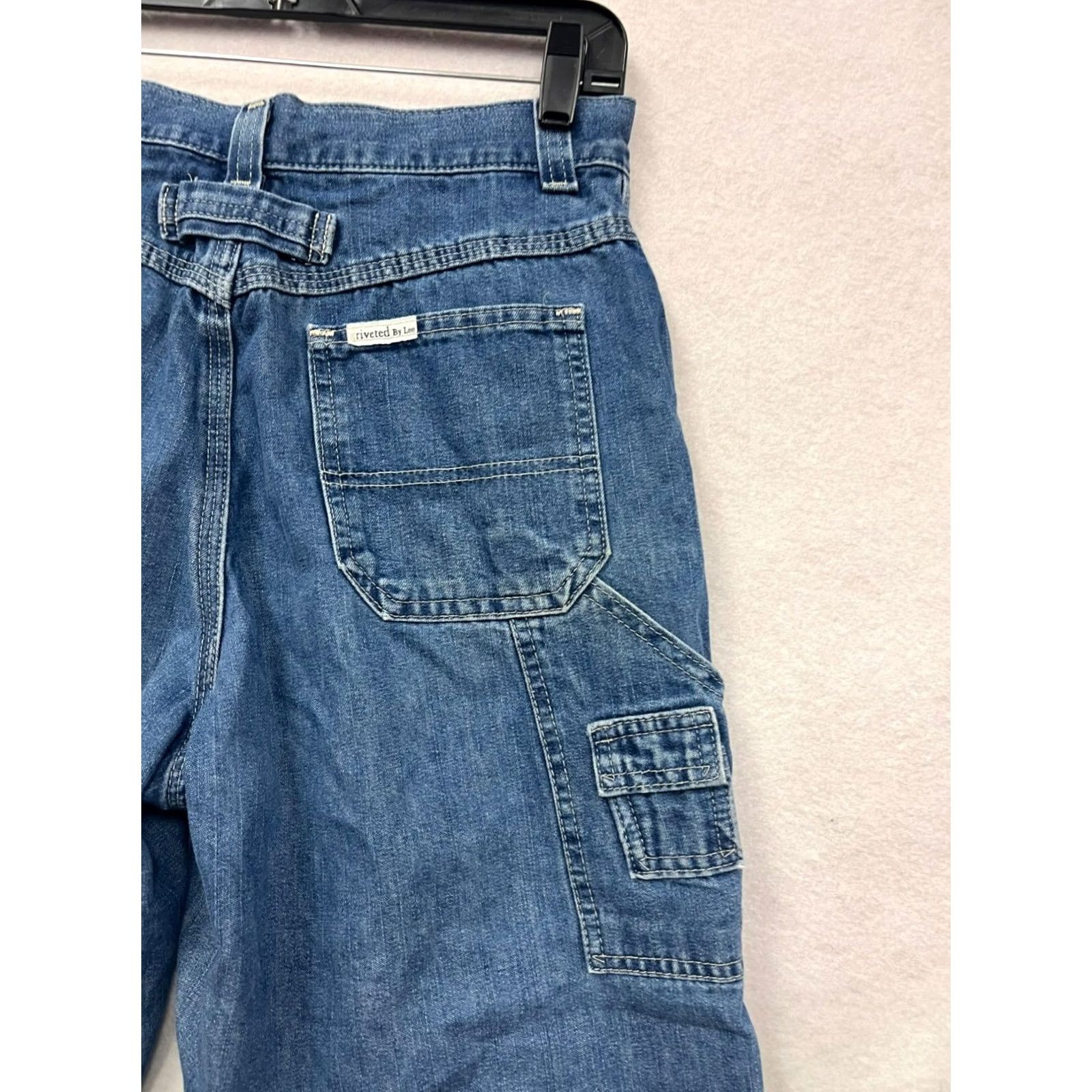 Lee VINTAGE Womens Lee Carpenter Style Crop Jeans 10 Blue Denim #6780 Size 32" / US 10 / IT 46 - 7 Thumbnail
