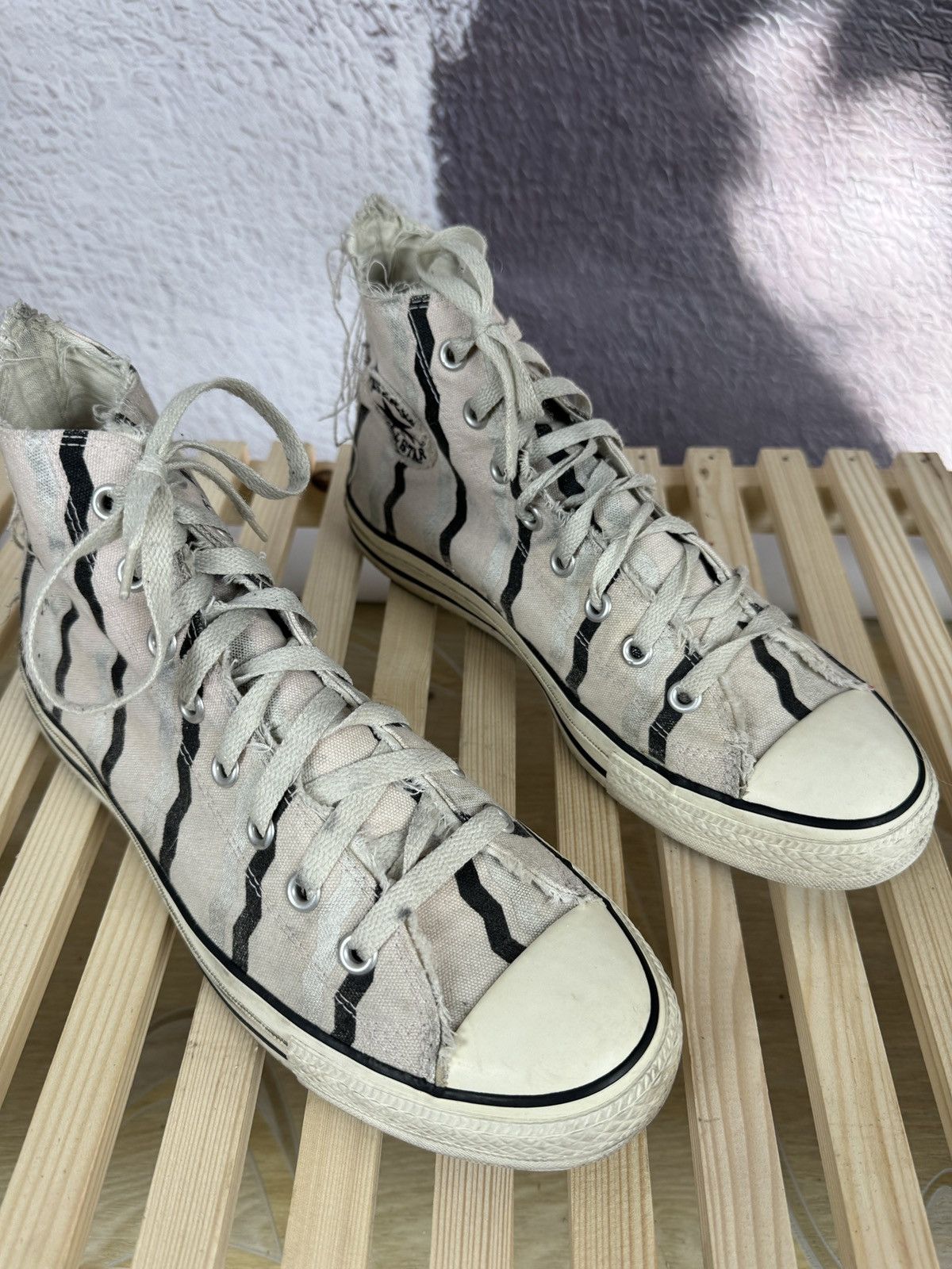 Converse Converse All star Chuck Taylor white striped sneakers Size US 9.5 / EU 42-43 - 4 Thumbnail