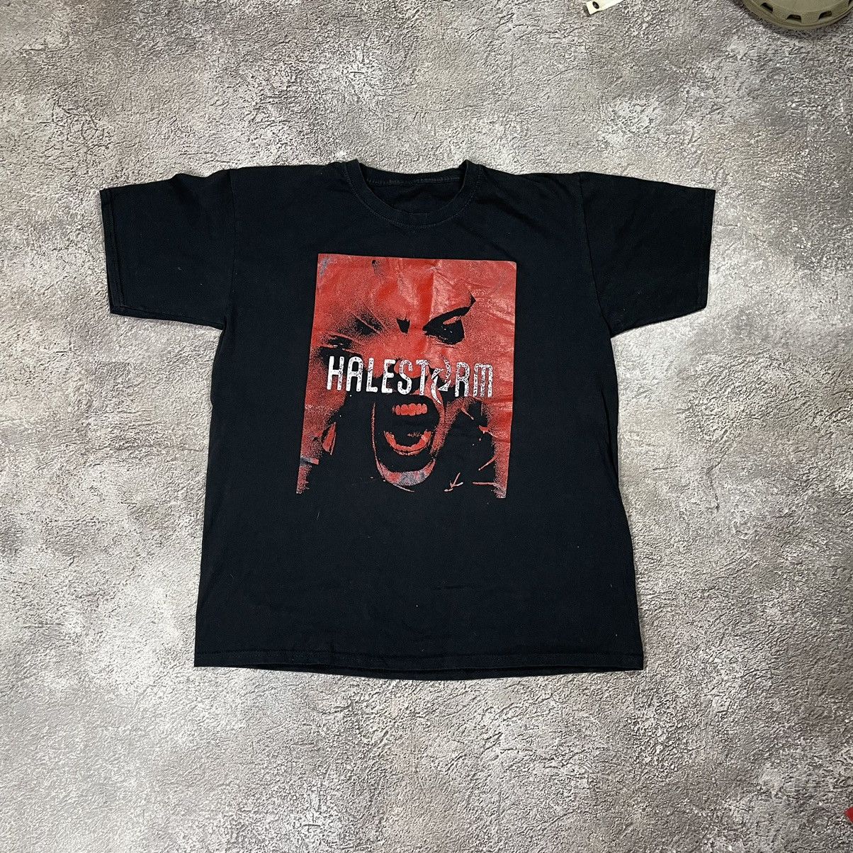Vintage Vintage Y2K Halestorm Graphic Tee Grunge Band Tee Slim L Size US L / EU 52-54 / 3 - 2 Thumbnail