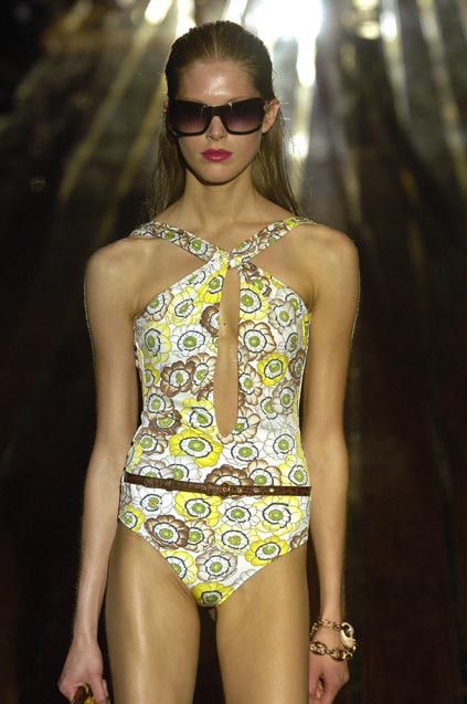Gucci - S/S 06 - FG - Floral Belted One Piece Swimsuit