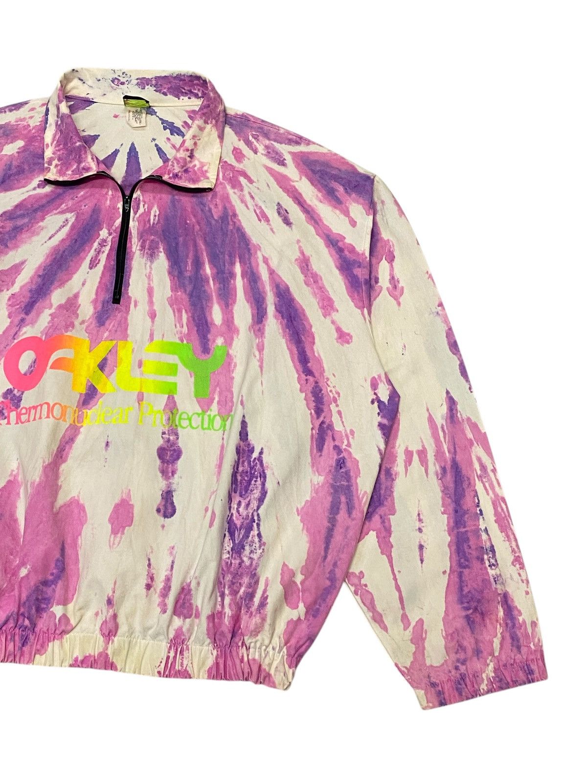 Oakley Vintage Oakley Thermonuclear Protection Tie Dye Half Zip Size US XL / EU 56 / 4 - 5 Thumbnail