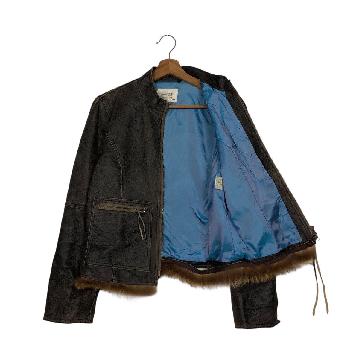 Japanese Brand Vintage Biker Leather Jacket Doney Blanket Fur Issey Miyake Size US M / EU 48-50 / 2 - 12 Thumbnail