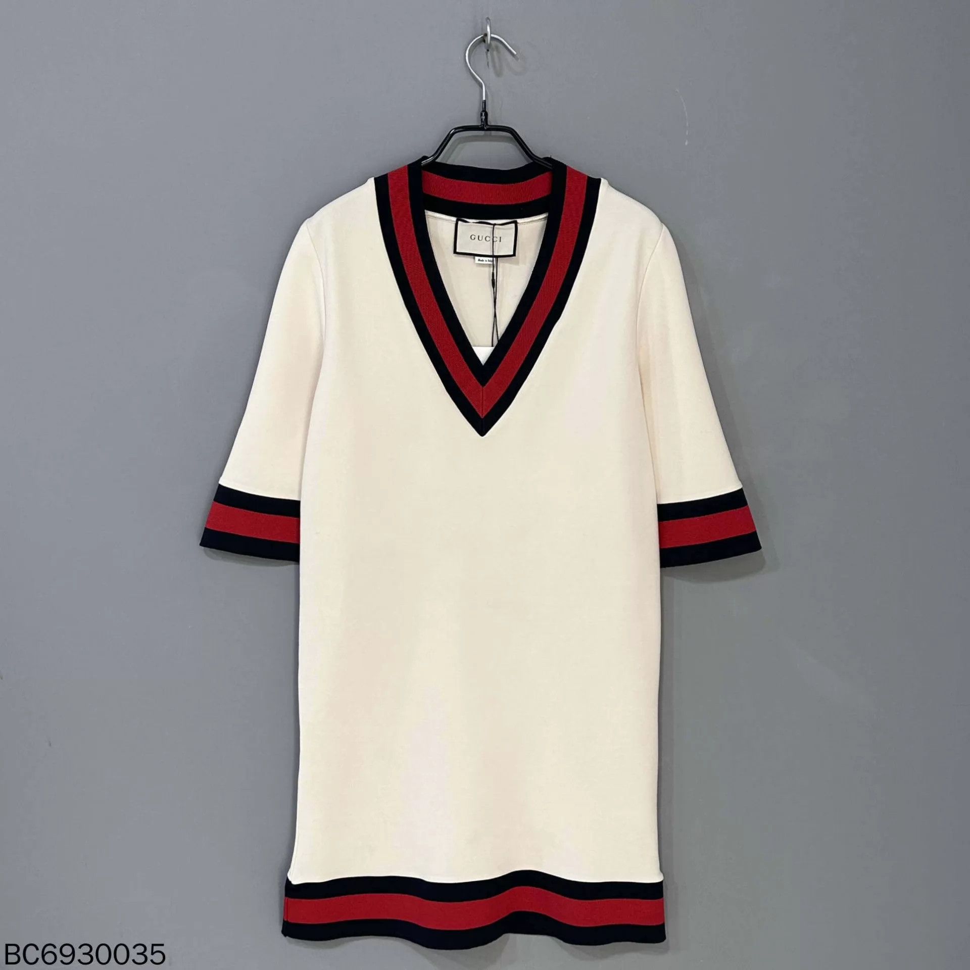 Gucci GUCCI women's striped webbing solid straight dress S Size S / US 4 / IT 40 - 1 Thumbnail