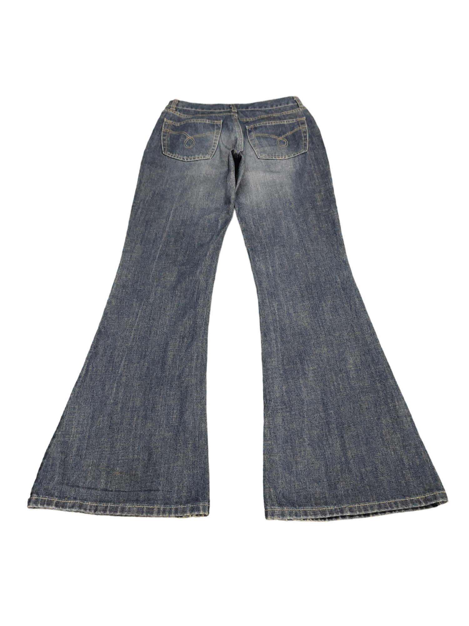 If Six Was Nine Flare Jeans Fishbone Faded Boot Cut Bell Bottom Size US 28 / EU 44 - 11 Thumbnail