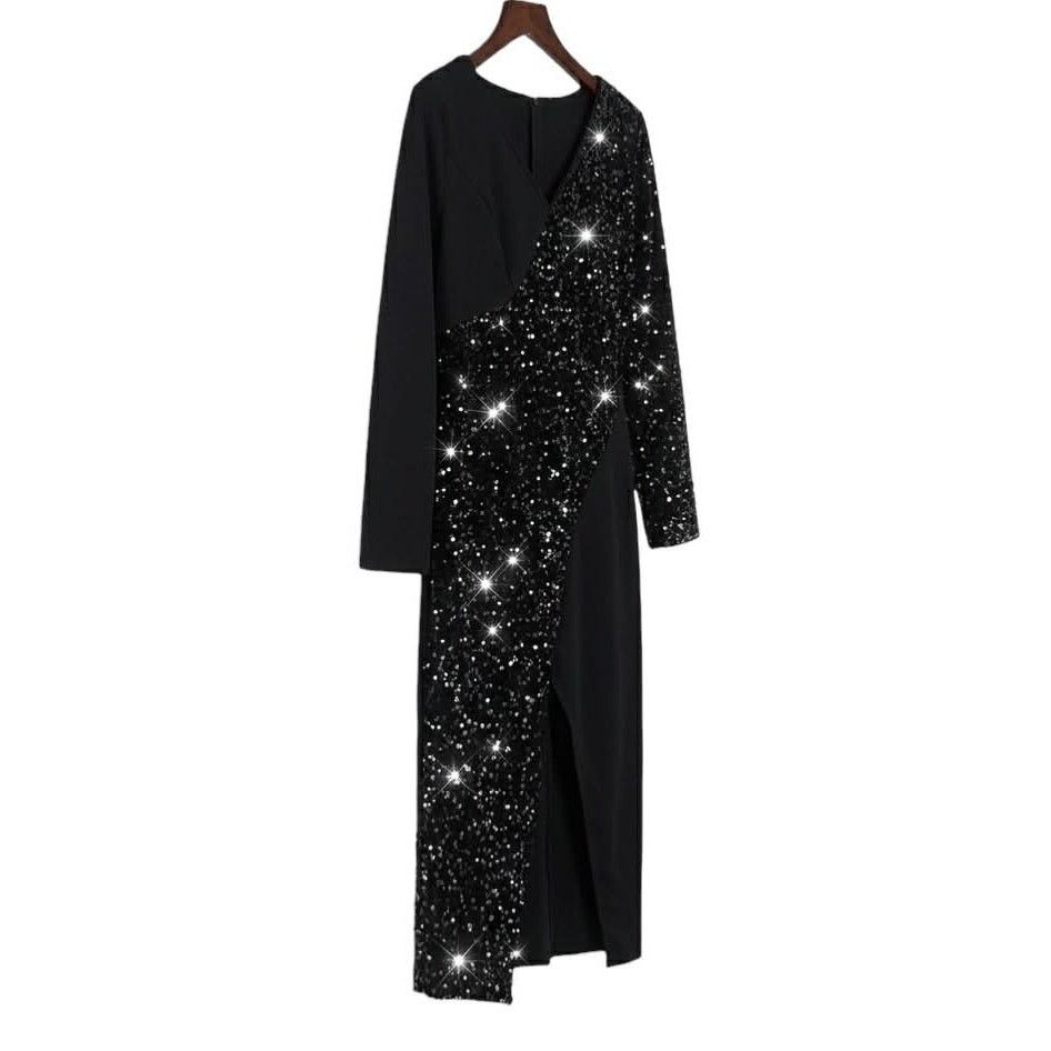 Other Formal Gown Dress Black long Sleeved Sequin Bead Jeweled 3XL Size 3XL / US 20-22 - 2 Thumbnail