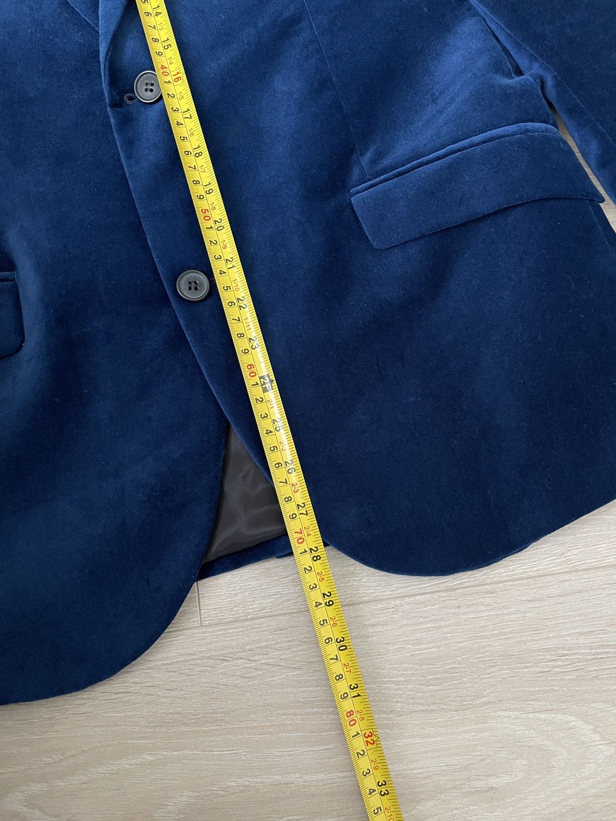 Topman Velvet velour classic jacket blue blazer topman sport coat Size 42R - 11 Thumbnail